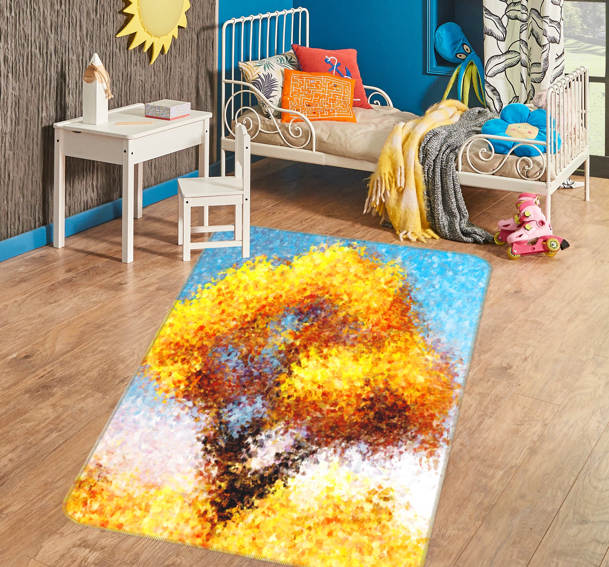 3D Golden Tree 76186 Non Slip Rug Mat