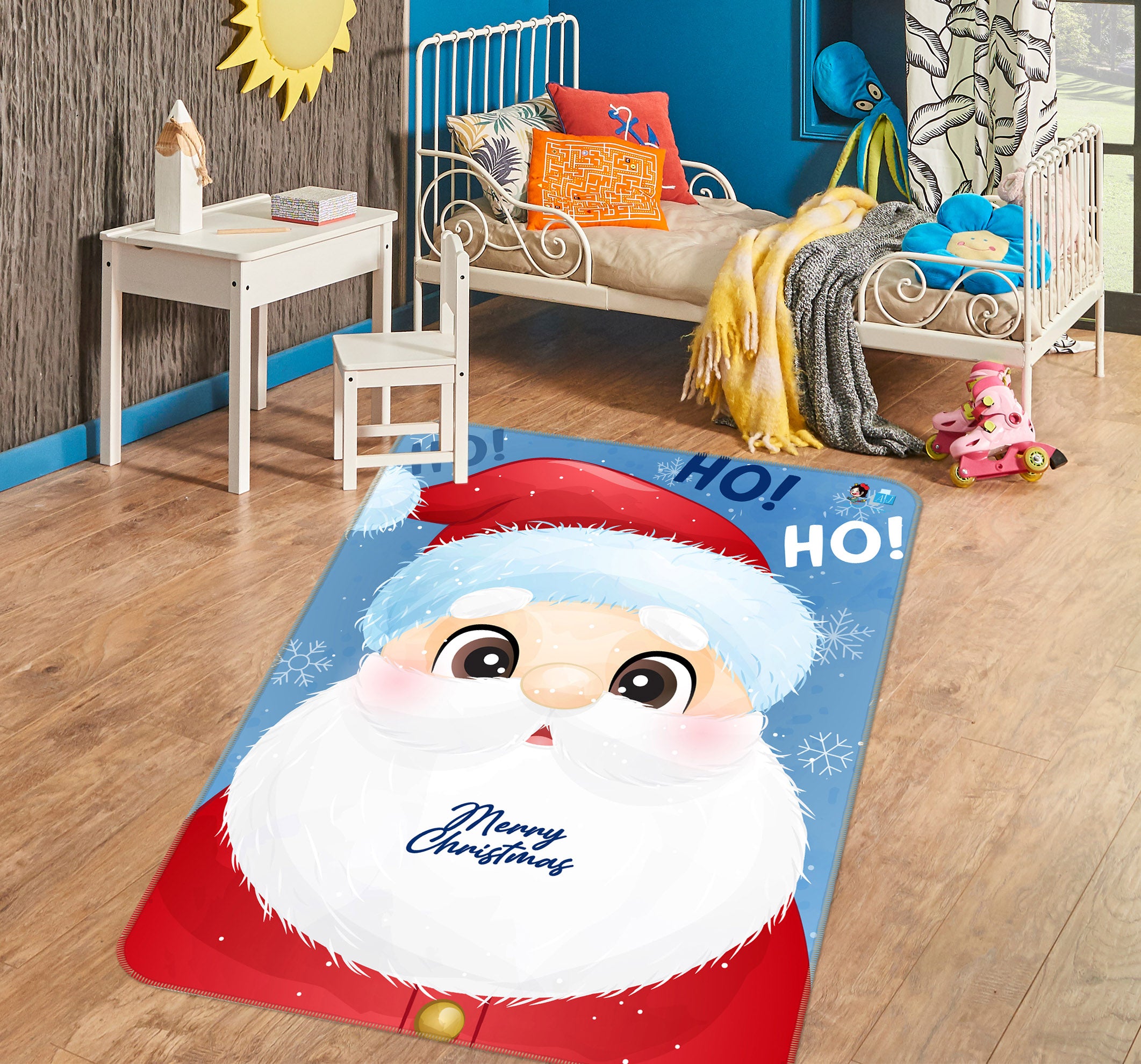 3D Santa Claus 55119 Christmas Non Slip Rug Mat Xmas