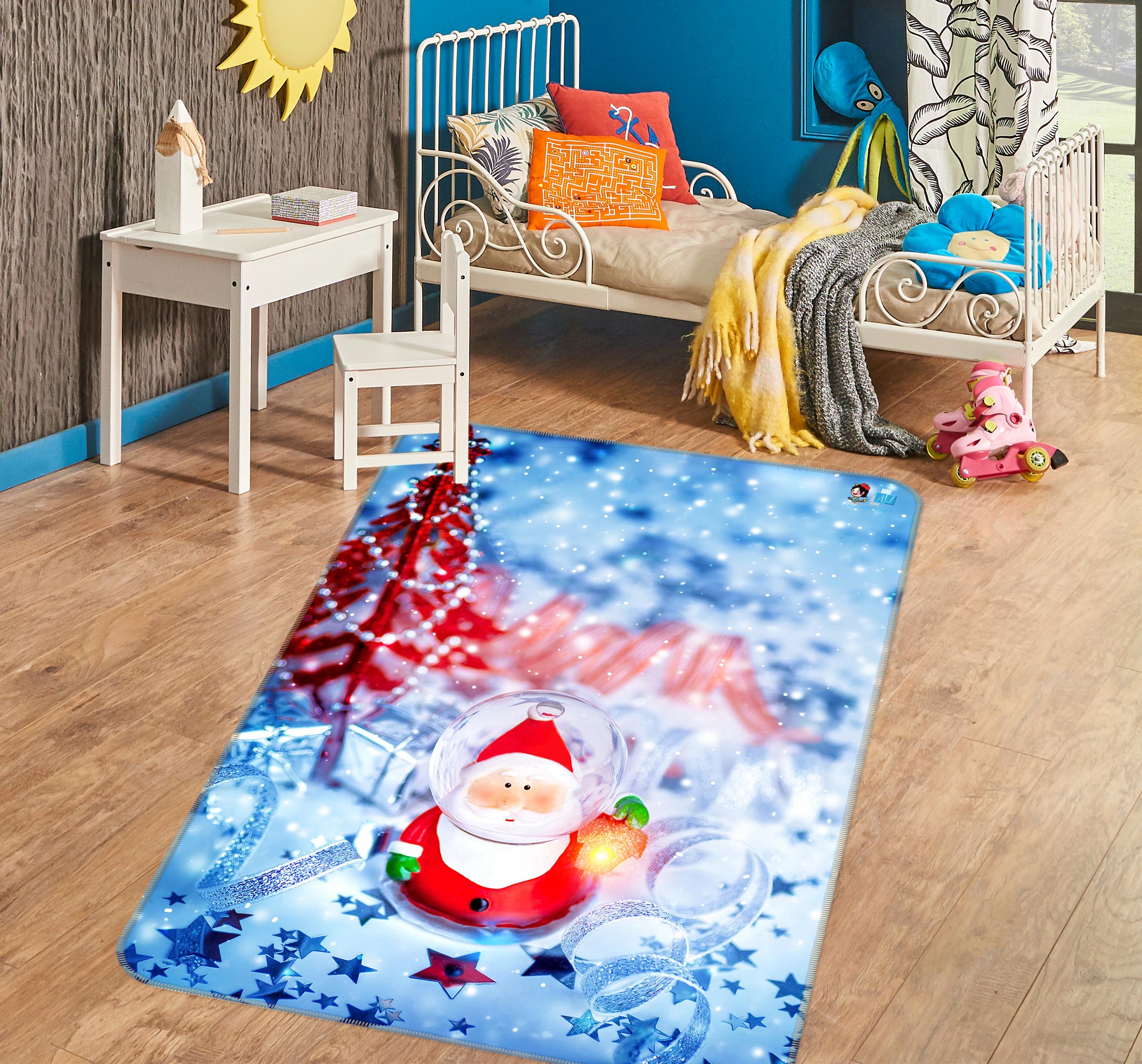 3D Santa Doll 55034 Christmas Non Slip Rug Mat Xmas