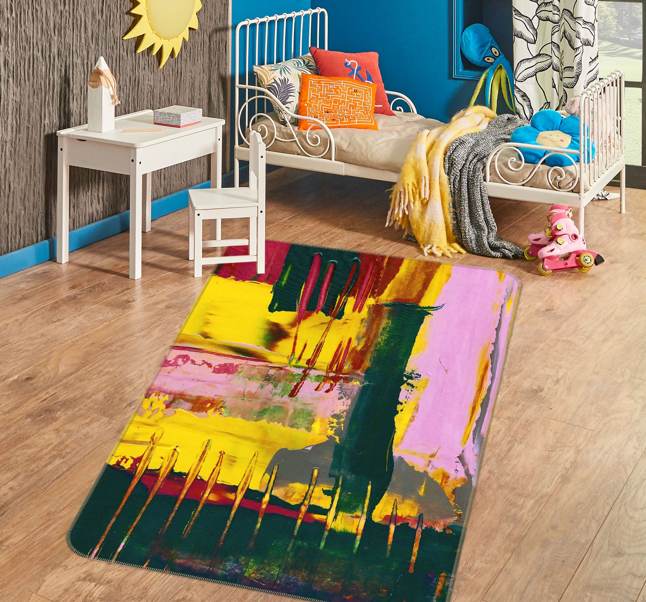 3D Color Pattern 65041 Non Slip Rug Mat