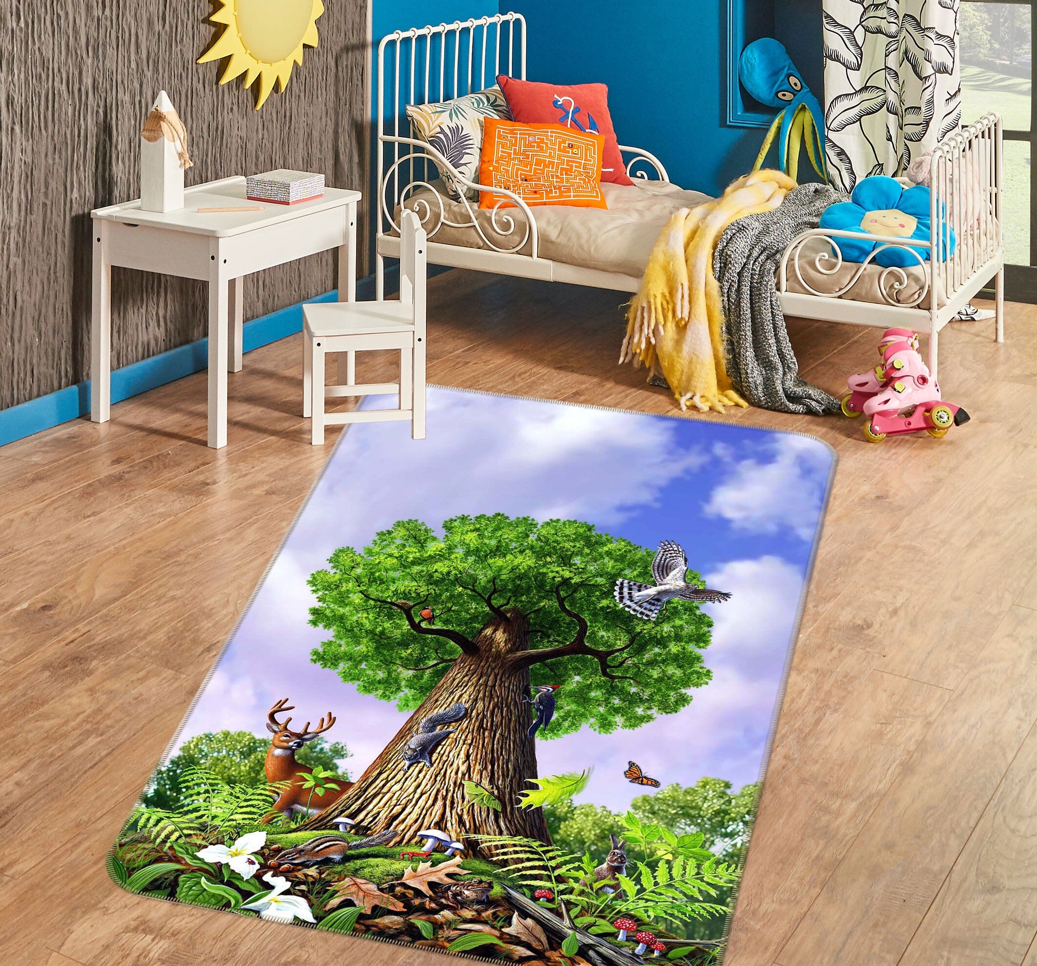 3D Tree of Life 1009 Jerry LoFaro Rug Non Slip Rug Mat Mat AJ Creativity Home 