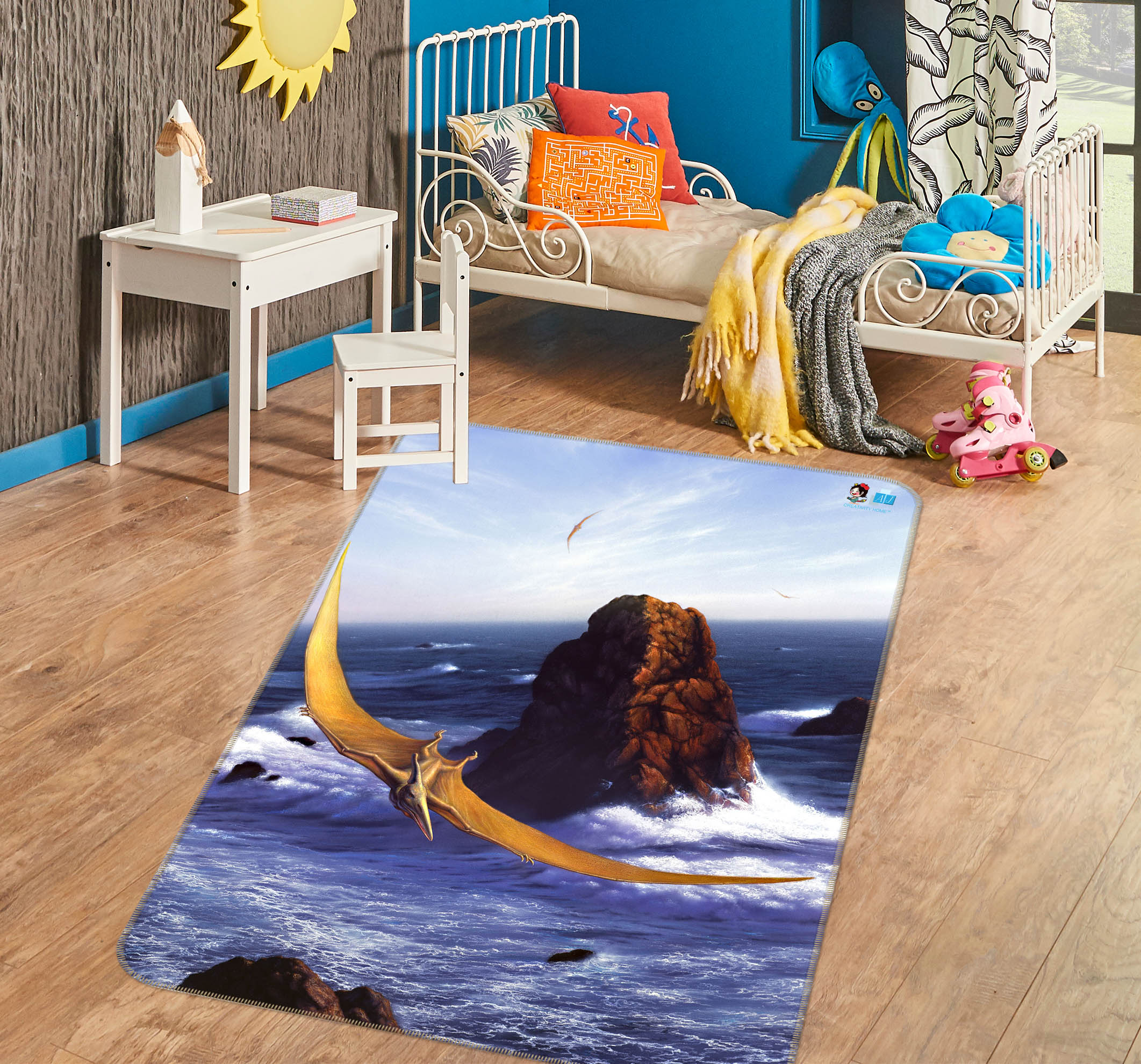 3D Pteranadon 85097 Jerry LoFaro Rug Non Slip Rug Mat