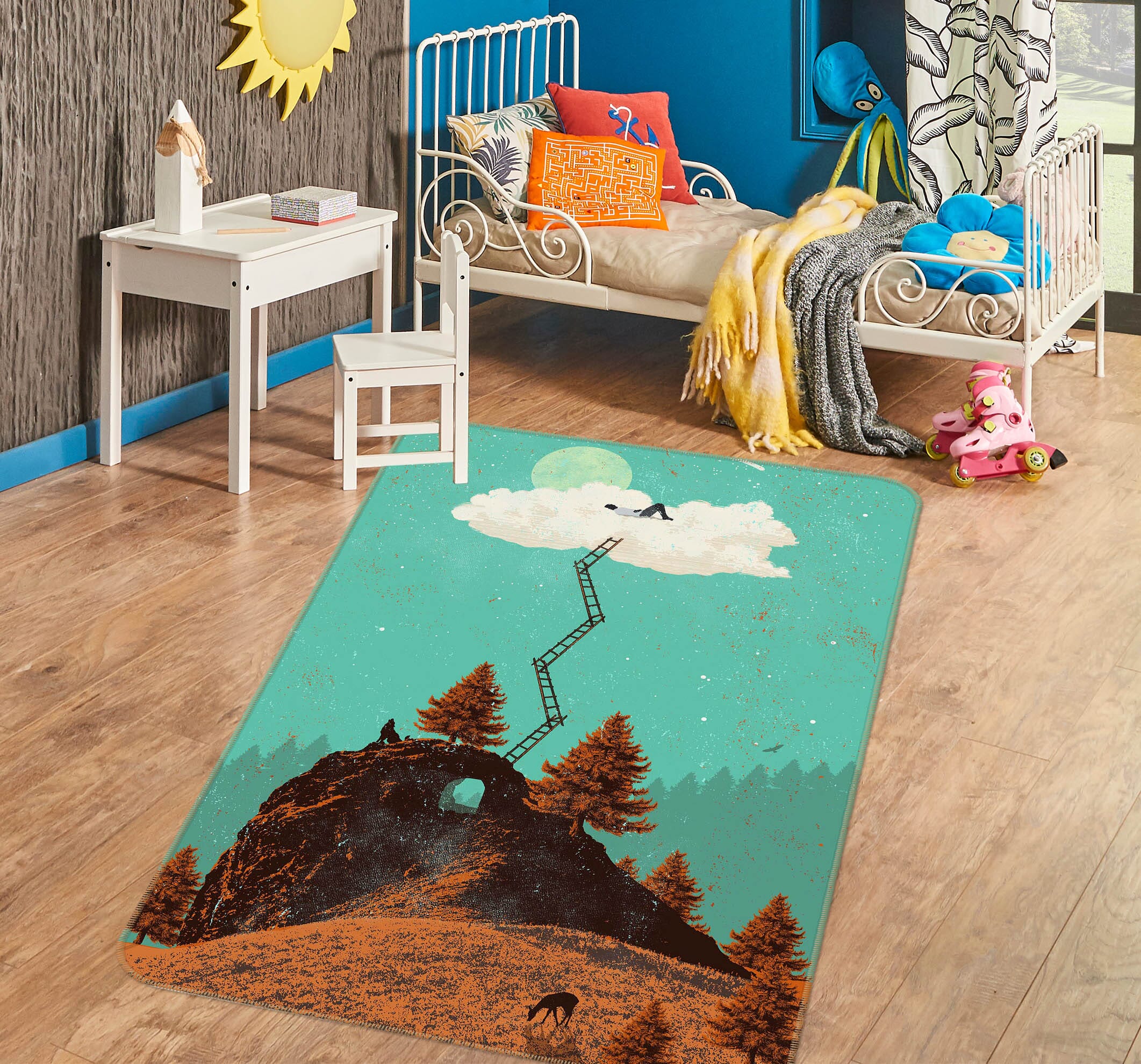 3D Ladder 1001 Showdeer Rug Non Slip Rug Mat Mat AJ Creativity Home 