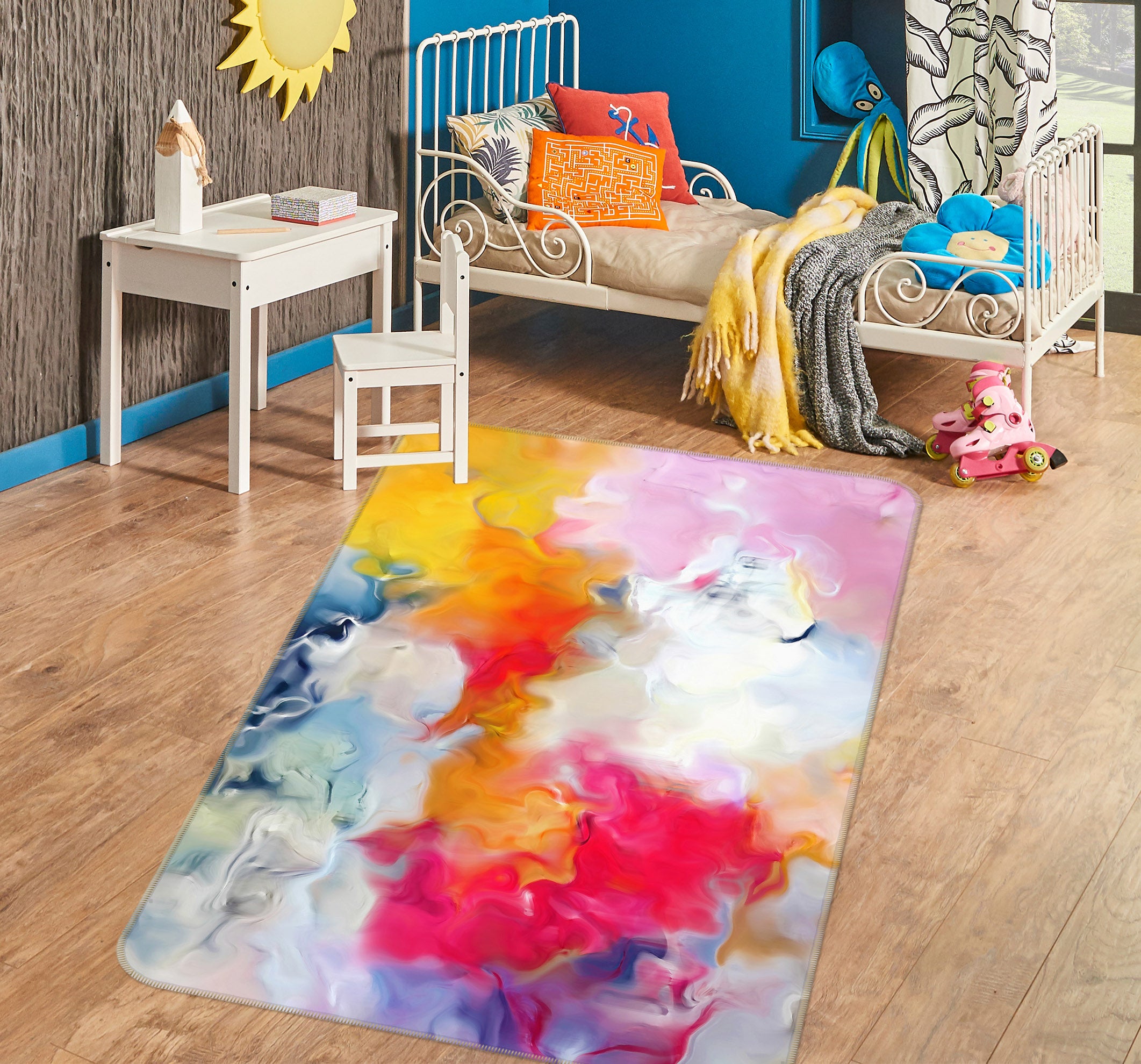 3D Colorful Pattern 65003 Non Slip Rug Mat