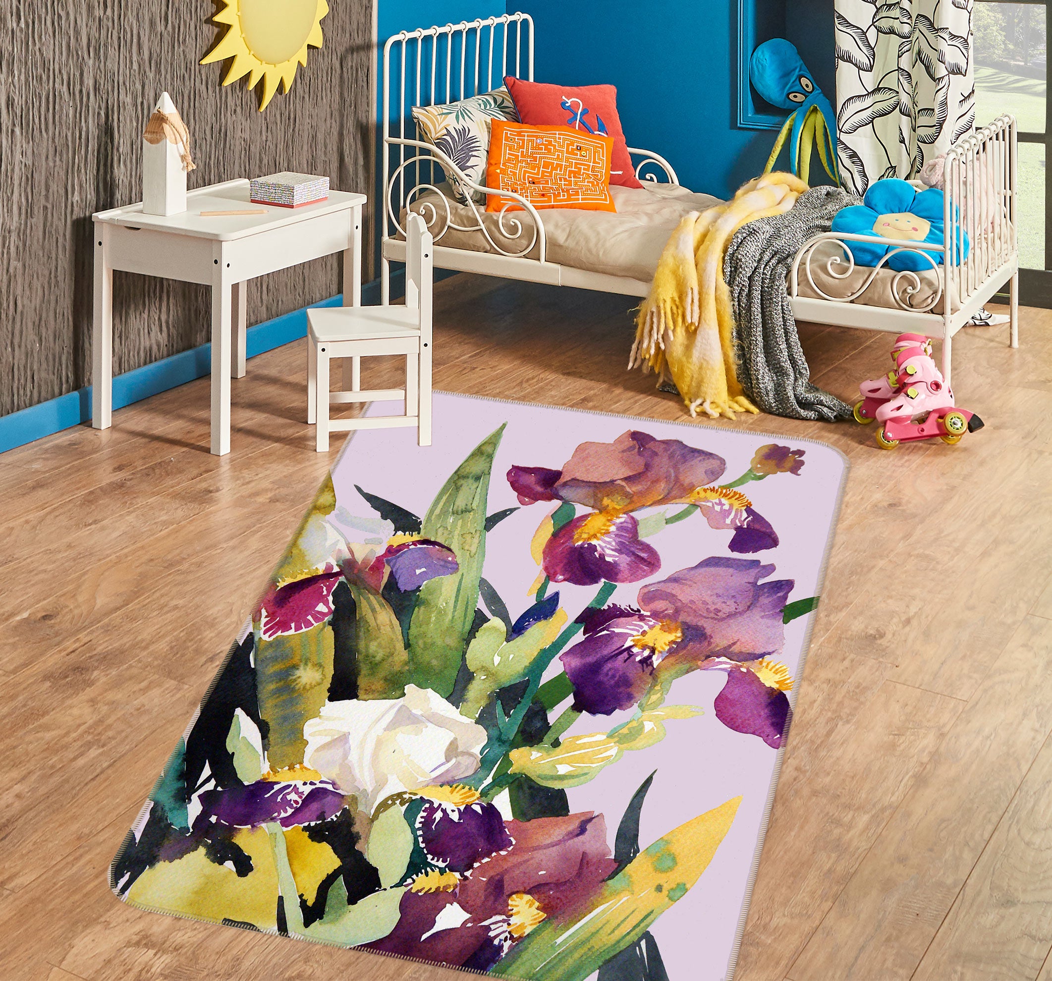 3D Flowers 33073 Non Slip Rug Mat