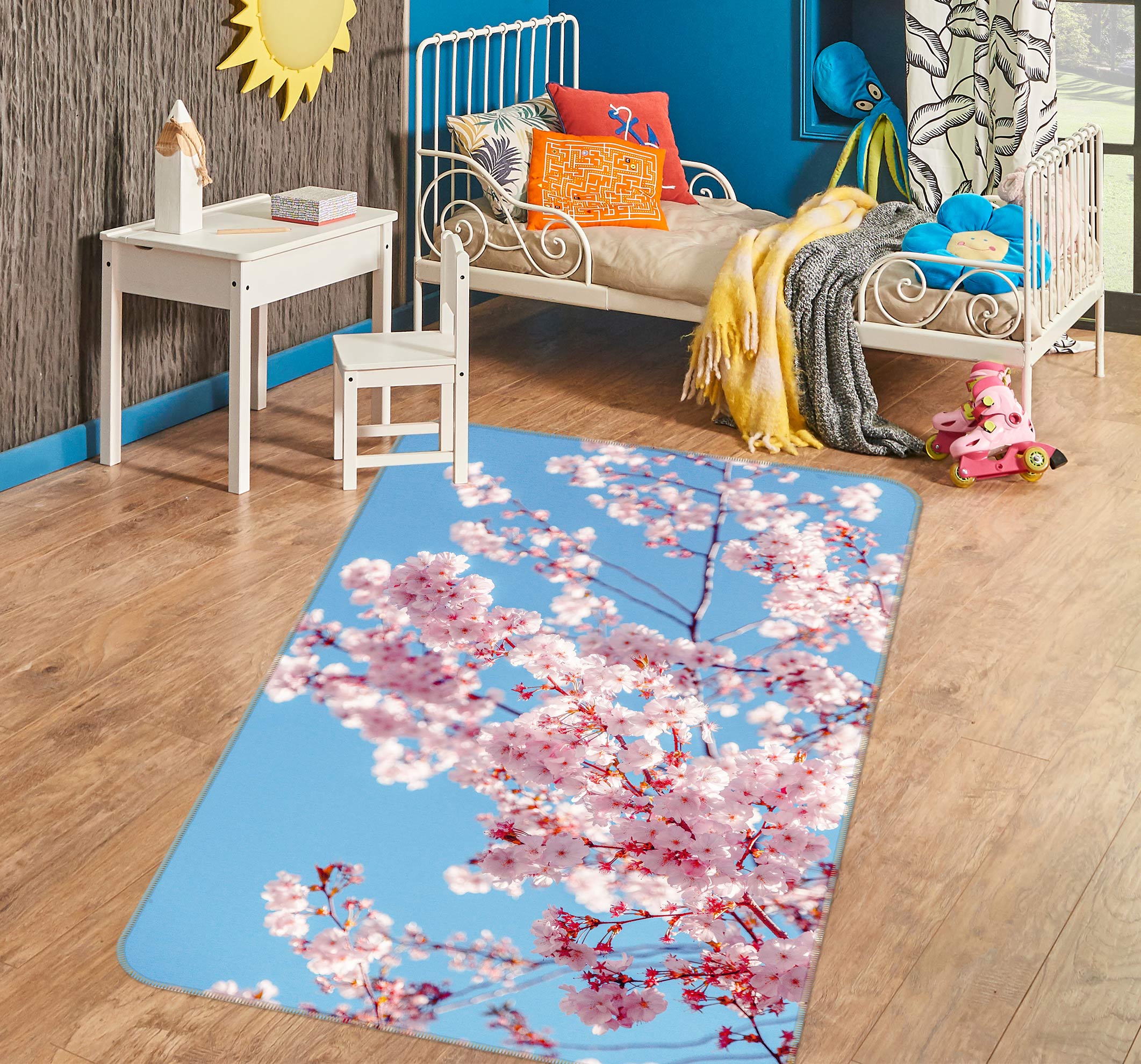 3D Cherry Blossom Branch 77241 Non Slip Rug Mat