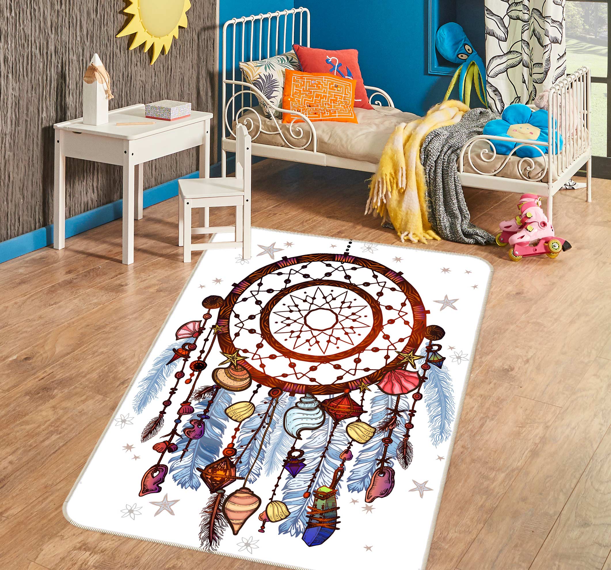 3D Shell Dream Catcher 37125 Non Slip Rug Mat