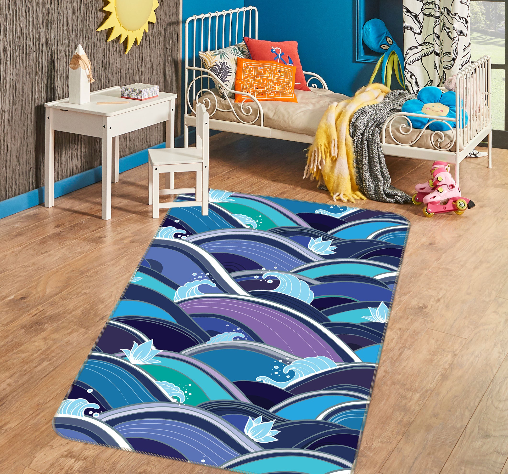 3D Waves 29221 Non Slip Rug Mat