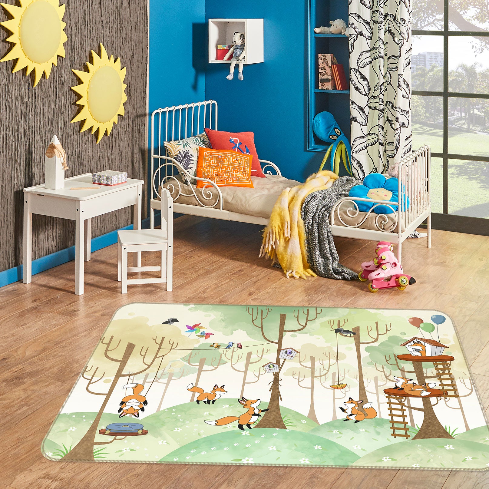 3D Trees Fox 77069 Non Slip Rug Mat