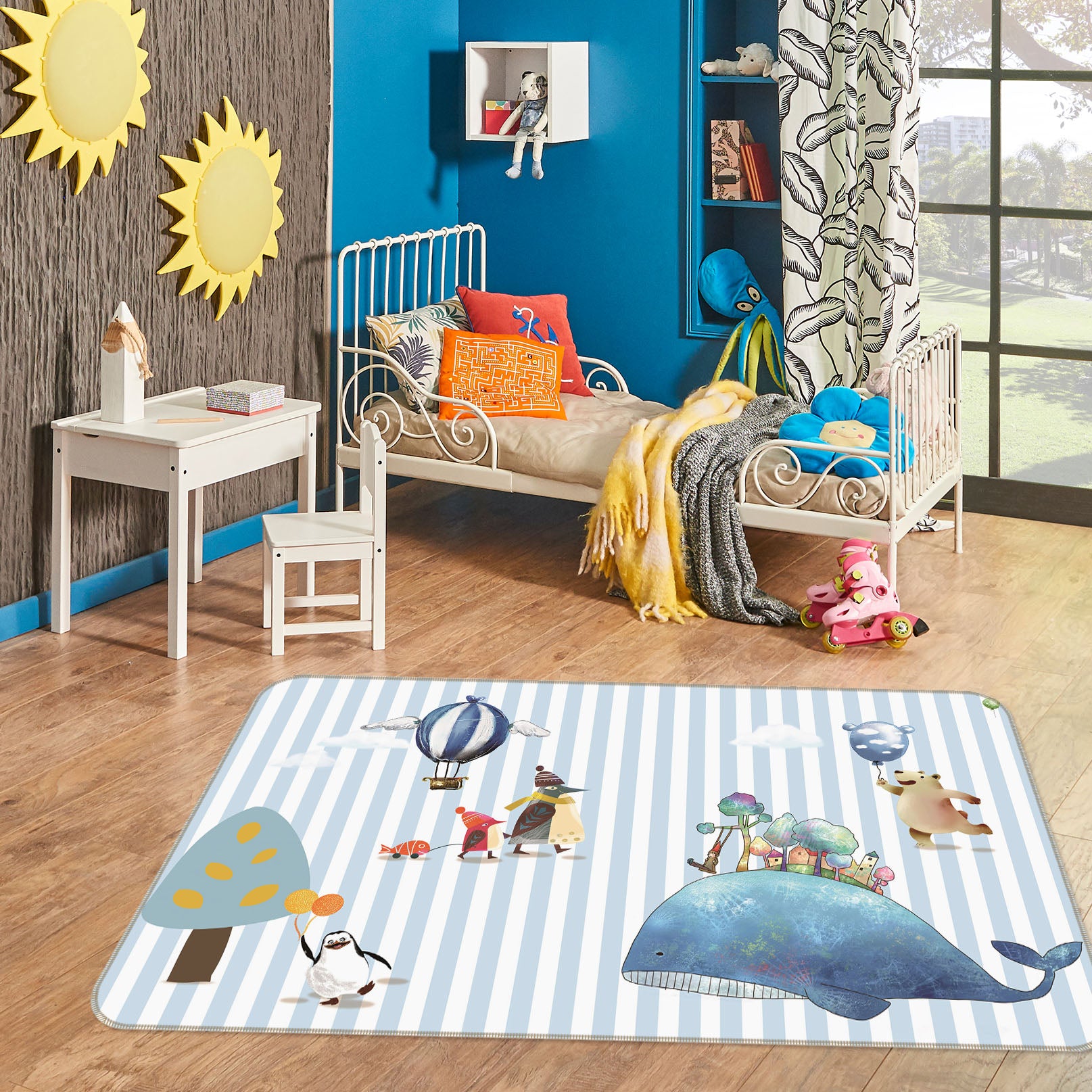 3D Whale Tree 34006 Non Slip Rug Mat