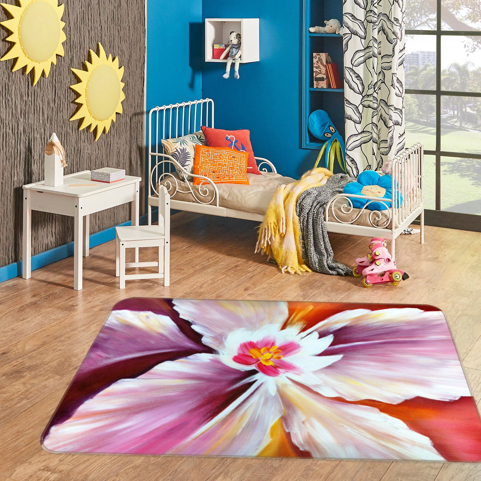 3D Flowers 75251 Non Slip Rug Mat