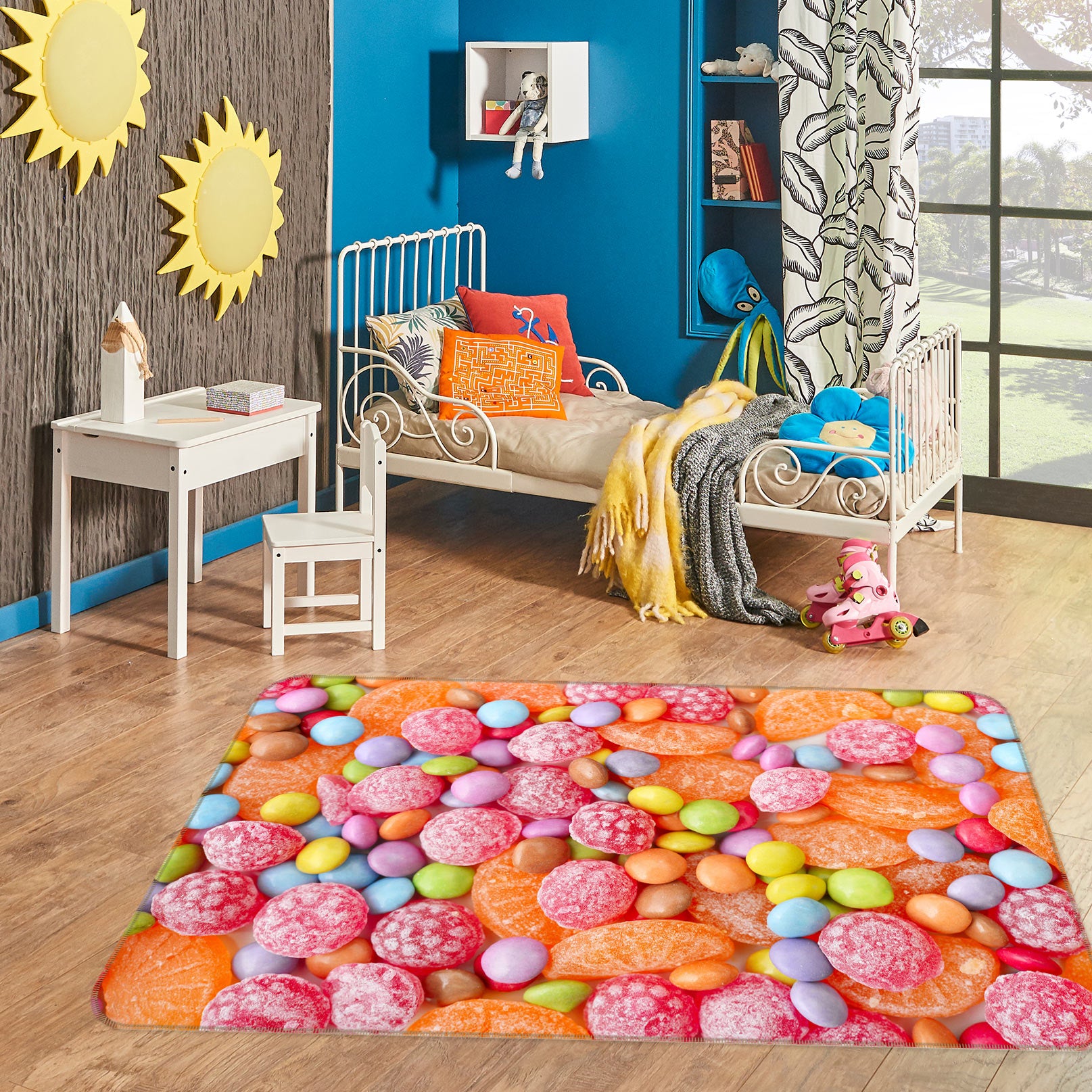 3D Candy Ball 76222 Non Slip Rug Mat