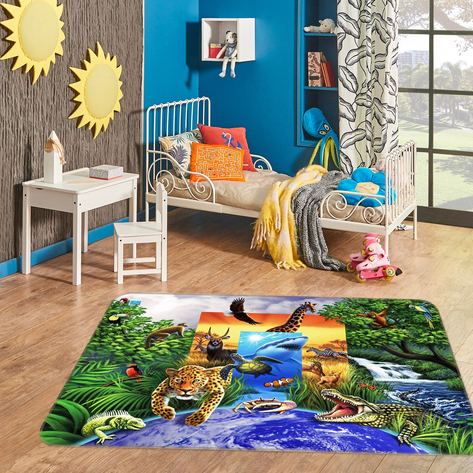 3D Wild World 85084 Jerry LoFaro Rug Non Slip Rug Mat