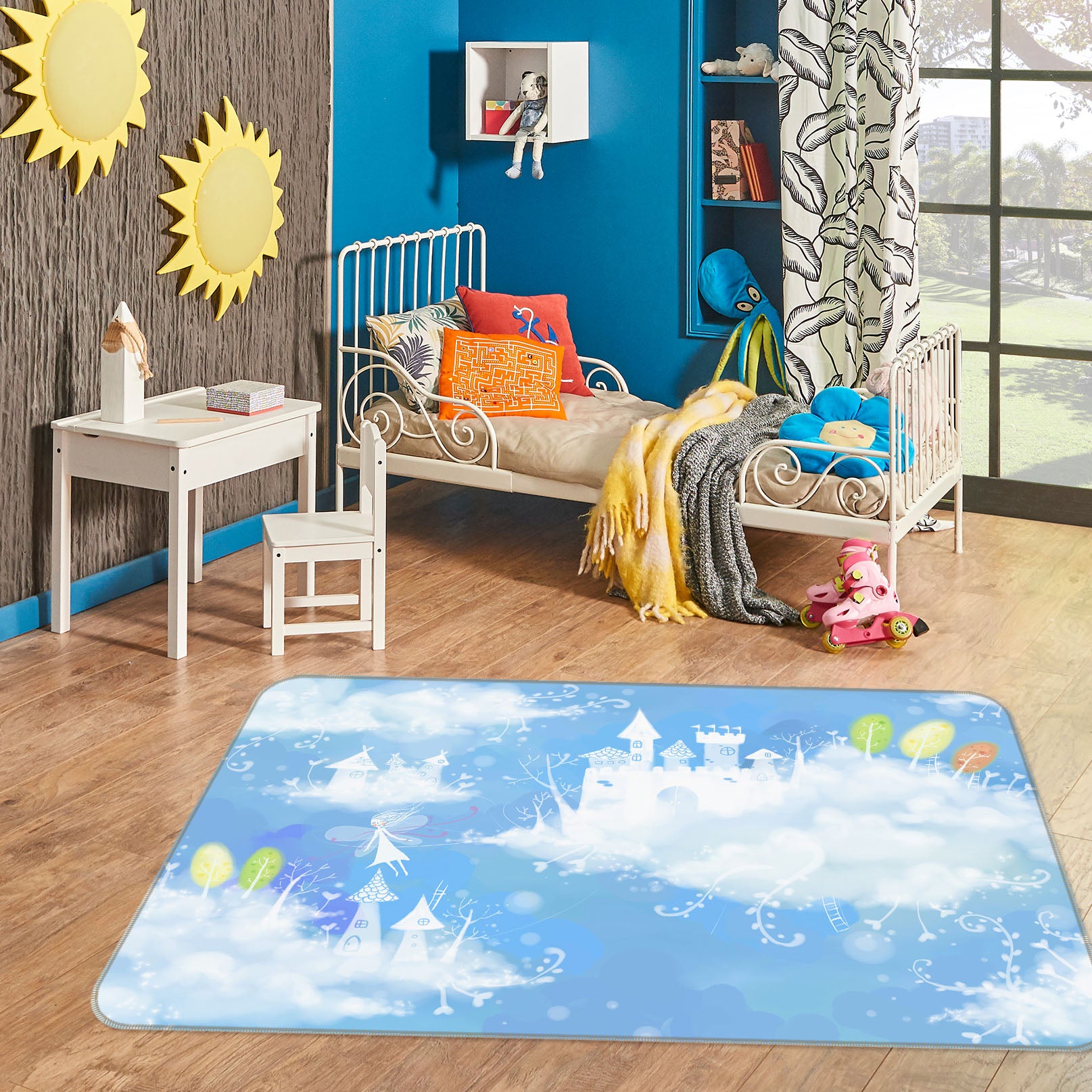 3D Clouds 34072 Non Slip Rug Mat