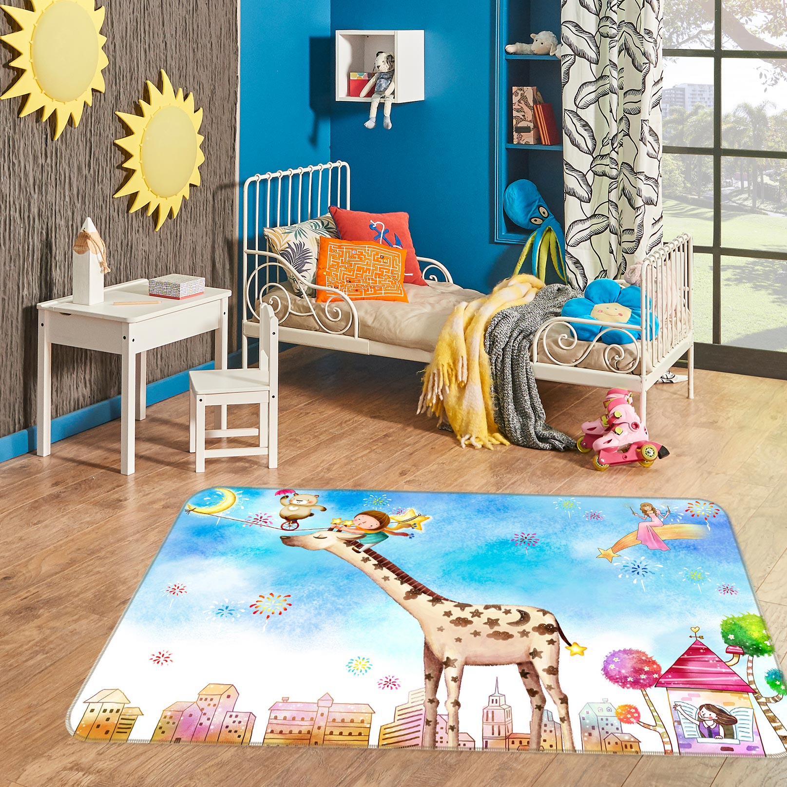 3D Giraffe Houses 77033 Non Slip Rug Mat