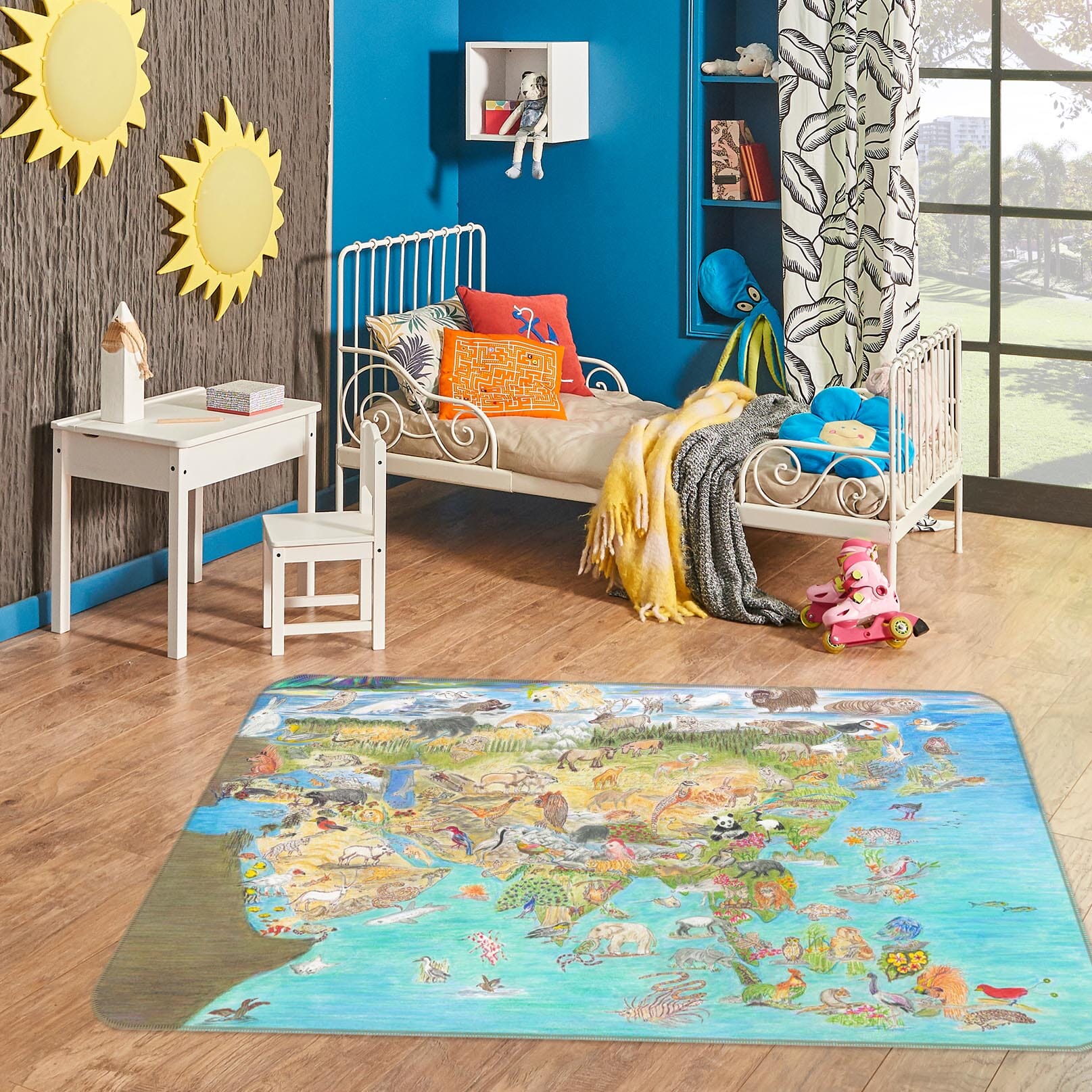 3D Africa Animals 1049 Michael Sewell Rug Non Slip Rug Mat Mat AJ Creativity Home 