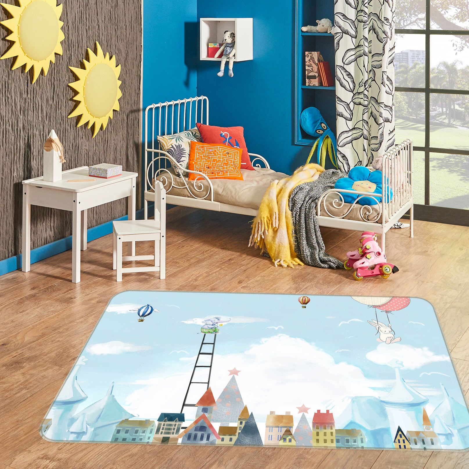 3D House Ladder 77059 Non Slip Rug Mat