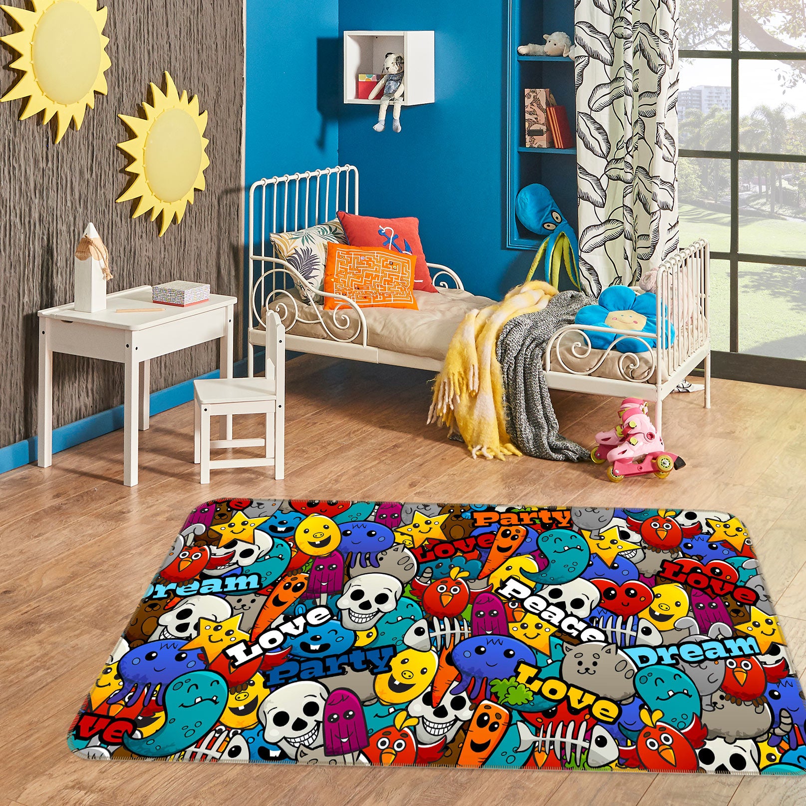 3D Color Pattern 26223 Non Slip Rug Mat