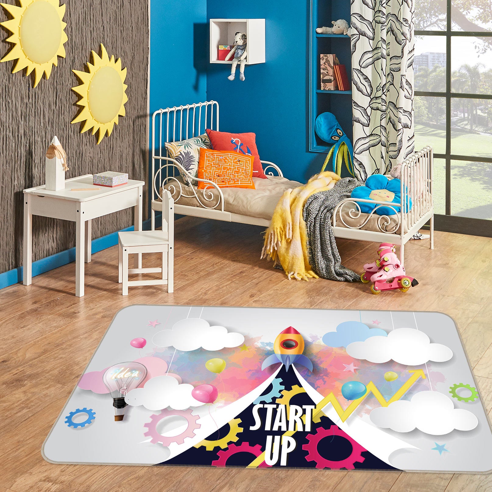 3D Clouds 77147 Non Slip Rug Mat