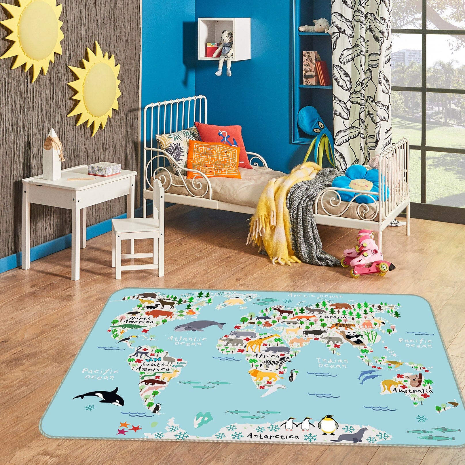 3D Rich Territory 234 World Map Non Slip Rug Mat Mat AJ Creativity Home 