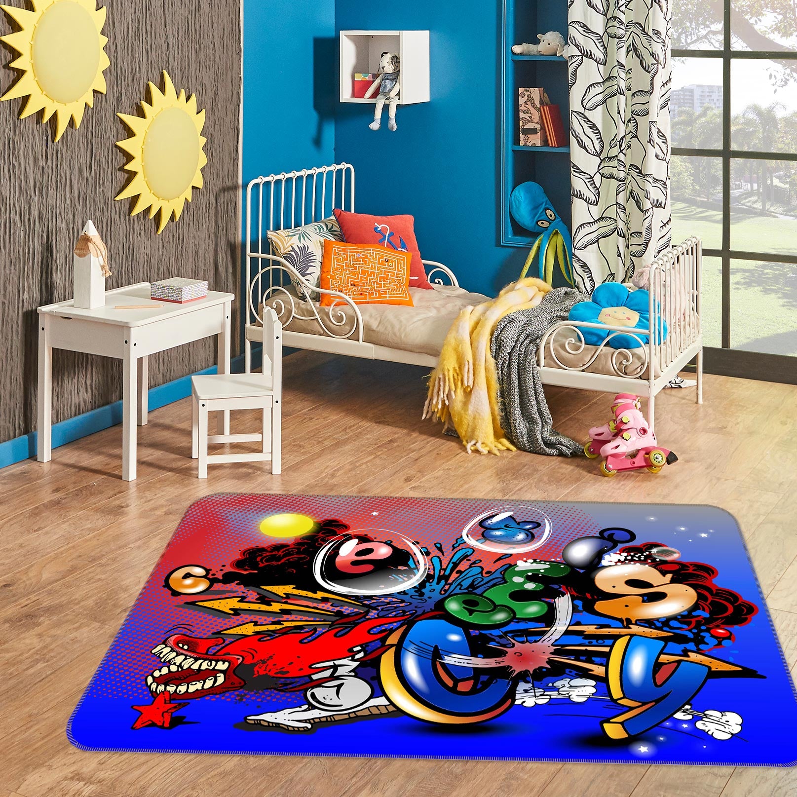 3D Color Cartoon 30090 Non Slip Rug Mat
