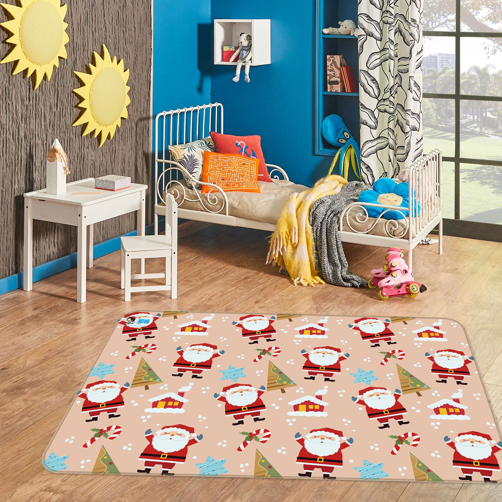 3D Santa Claus 55106 Christmas Non Slip Rug Mat Xmas