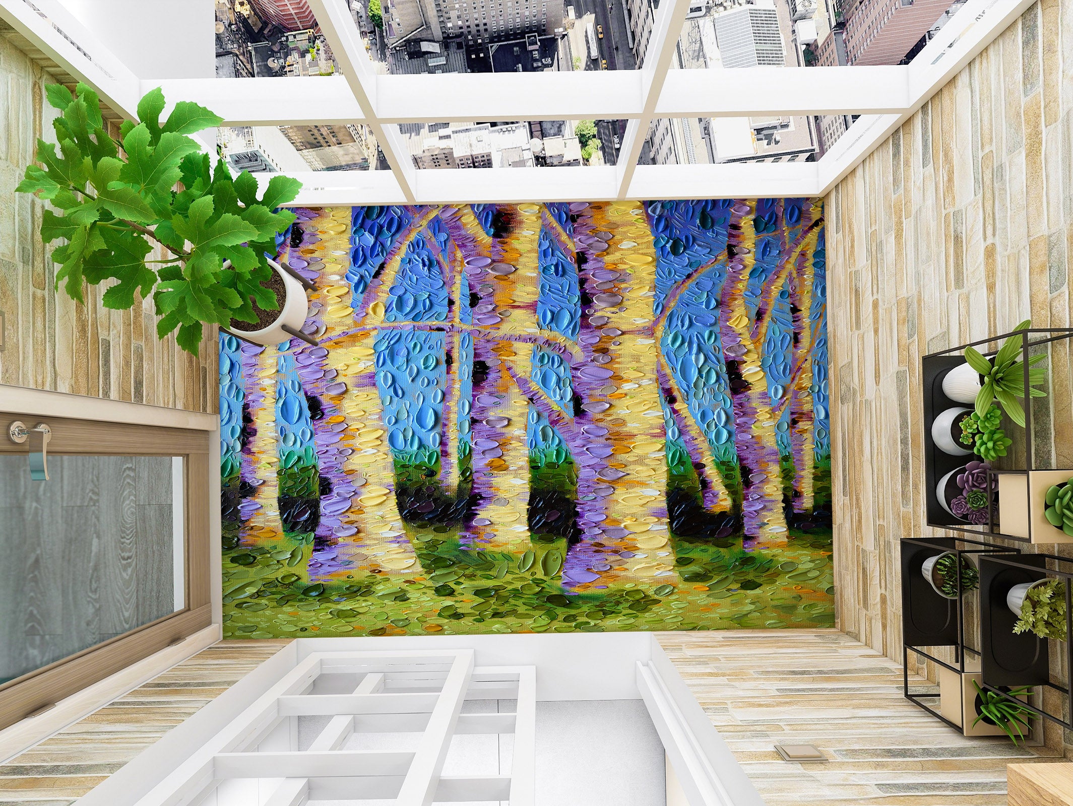 3D Meadow Woods 102175 Dena Tollefson Floor Mural