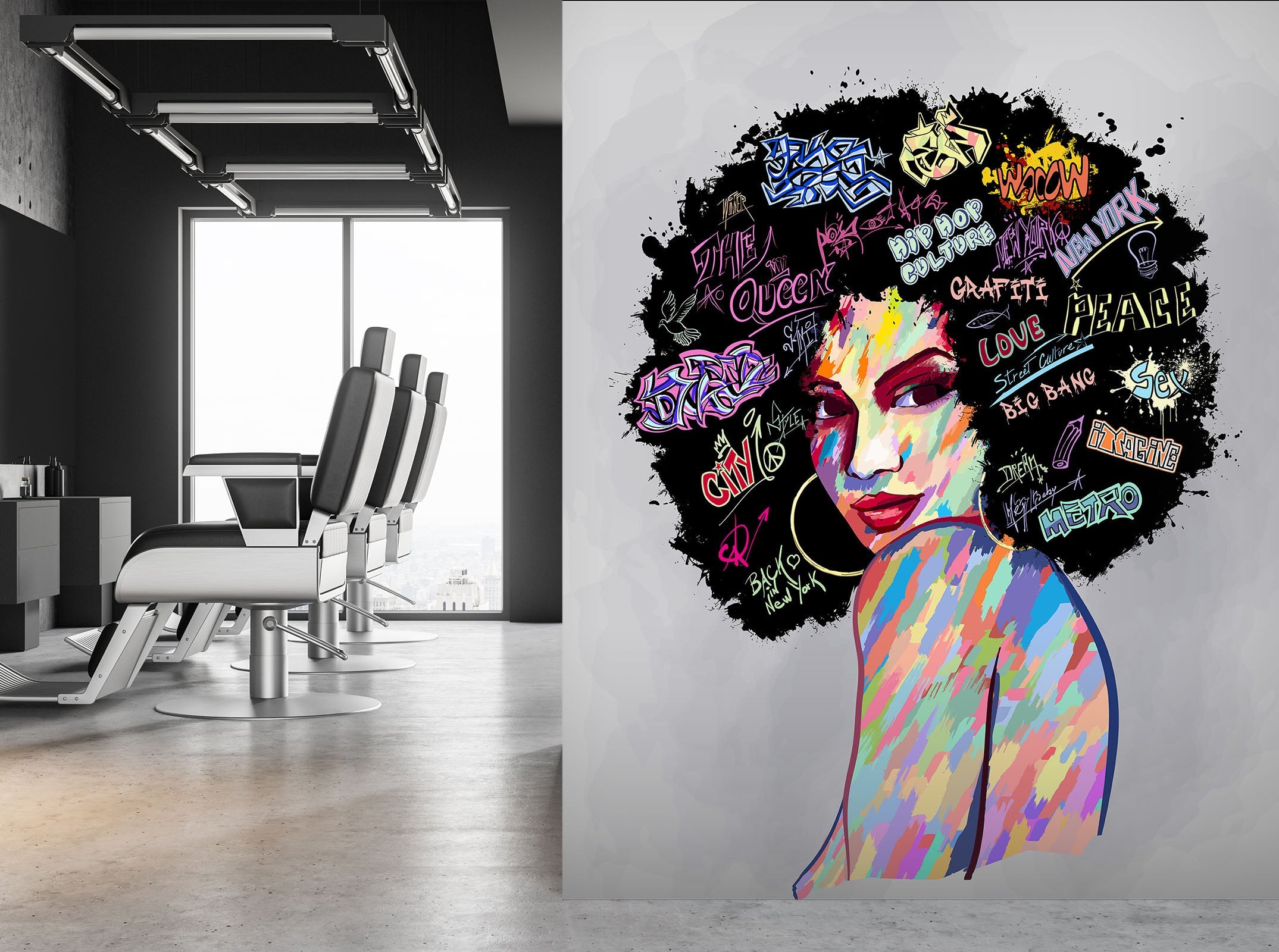 3D Girl Exploding Head 101 Wall Murals Wallpaper AJ Wallpaper 2 