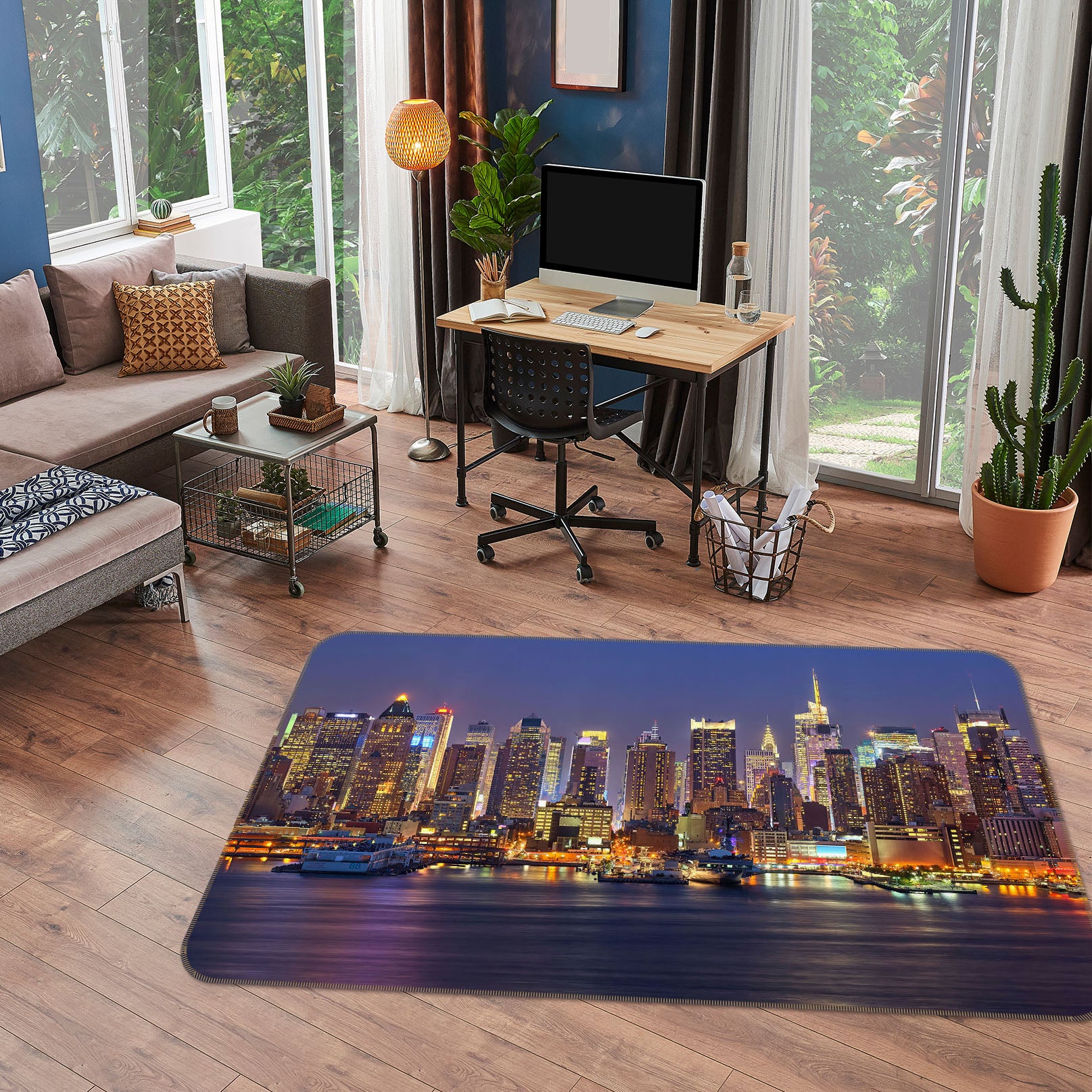 3D City Building 34128 Non Slip Rug Mat