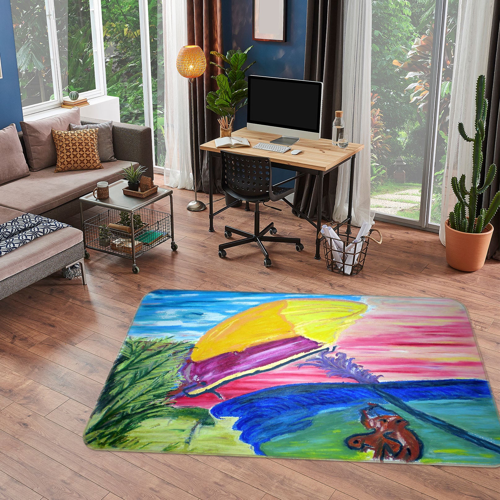 3D Color Pattern 33157 Non Slip Rug Mat