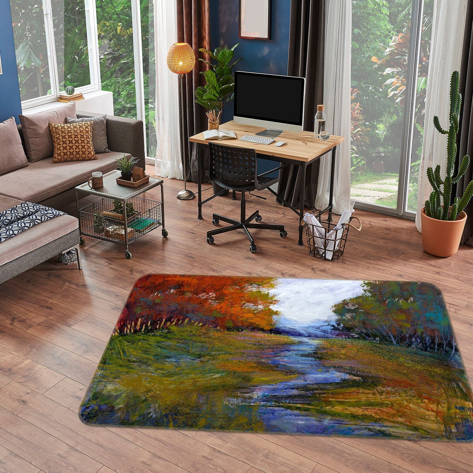 3D Tranquil River 1045 Michael Tienhaara Rug Non Slip Rug Mat Mat AJ Creativity Home 