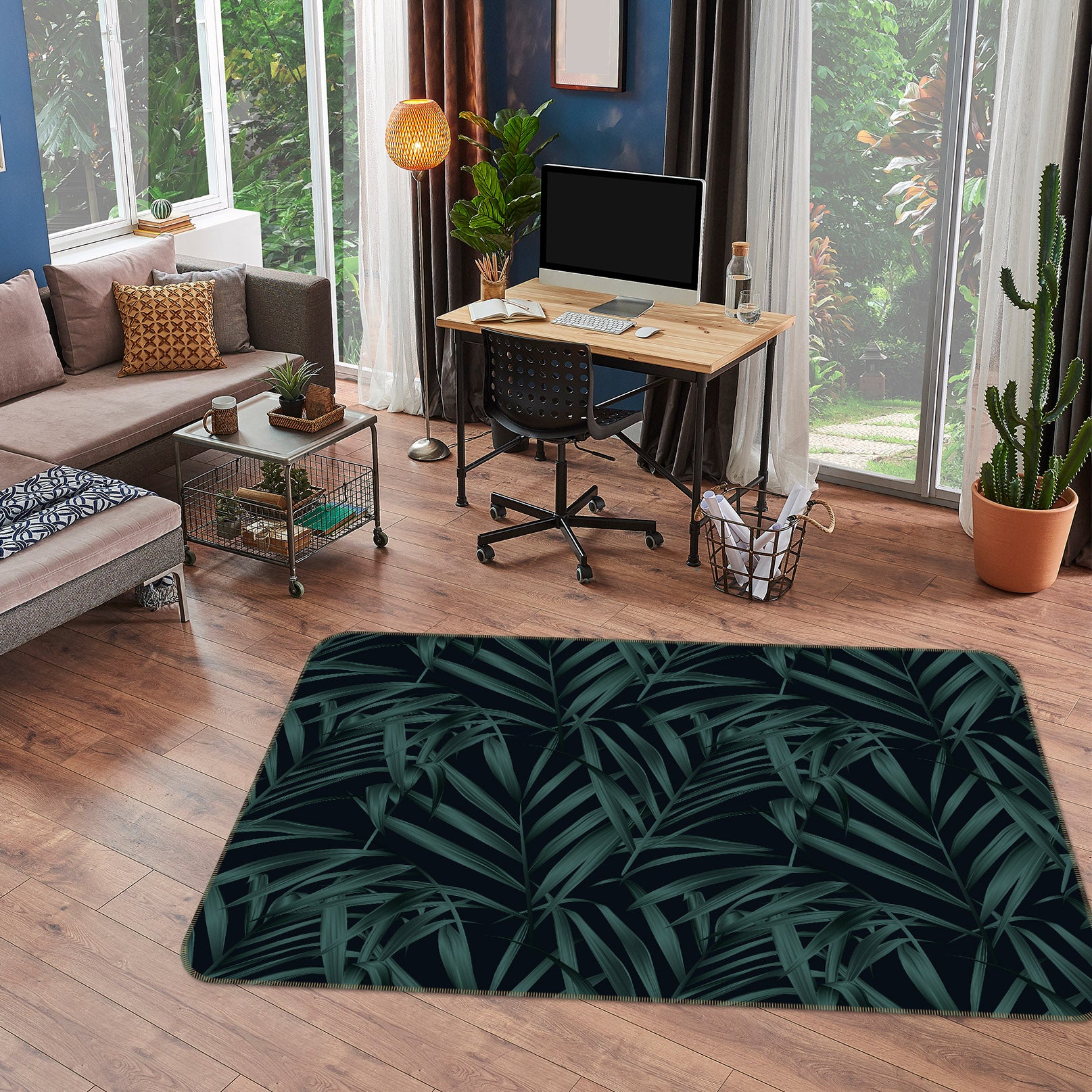 3D Leaves 25223 Non Slip Rug Mat