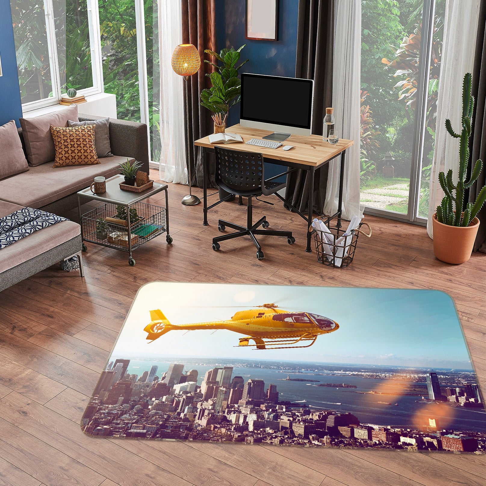 3D Helicopter 38212 Vehicle Non Slip Rug Mat