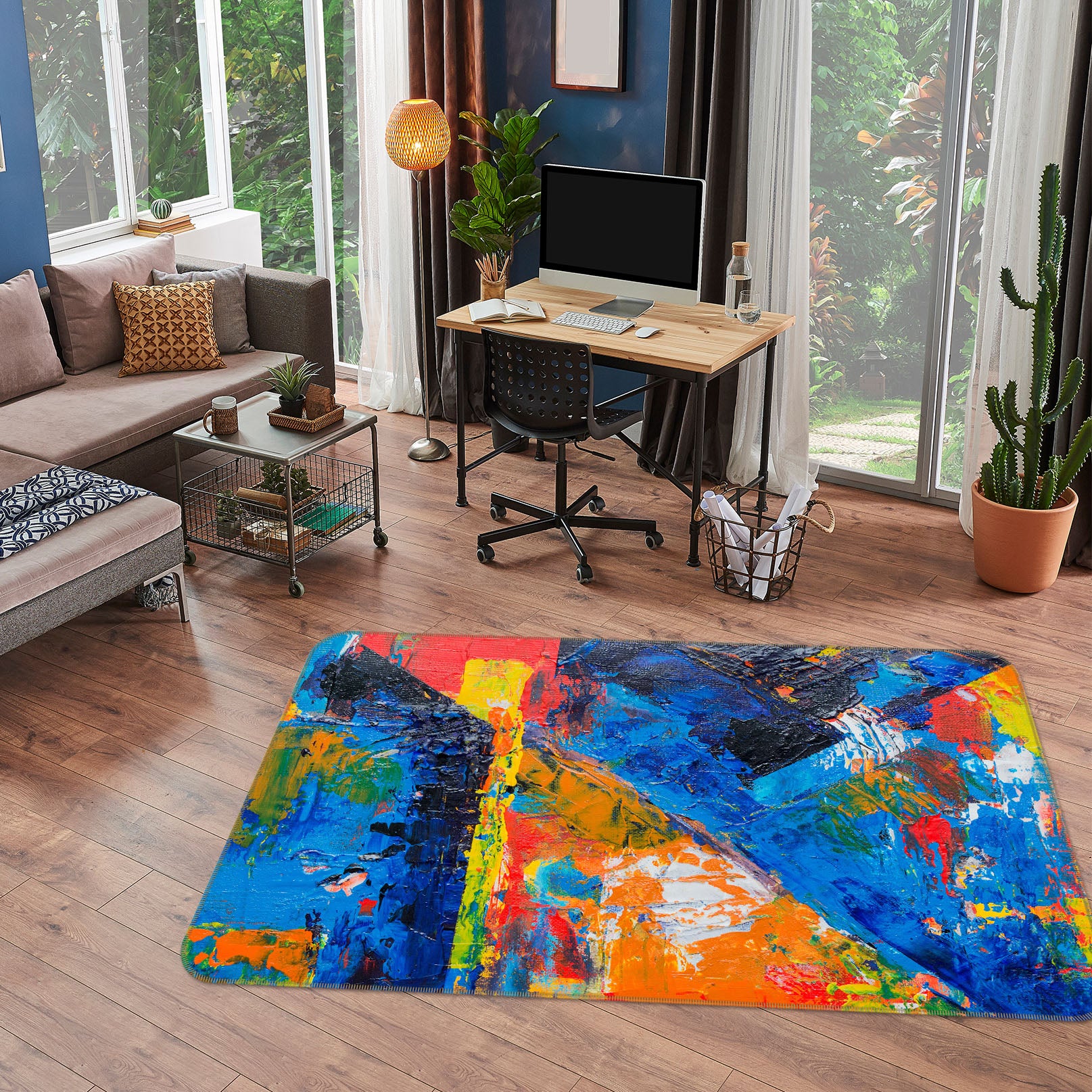 3D Colorful Pattern 29119 Non Slip Rug Mat