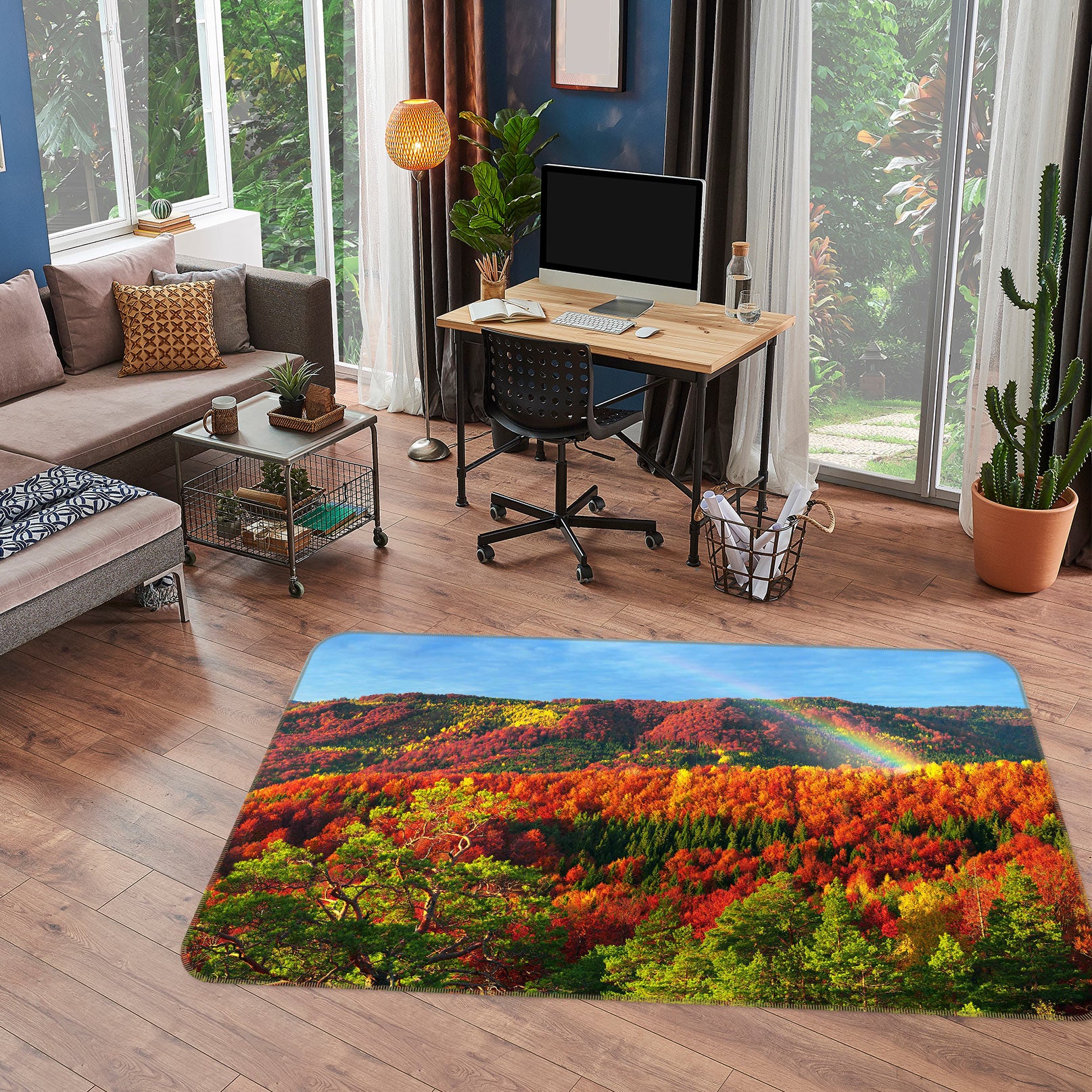 3D Mountains 76267 Non Slip Rug Mat