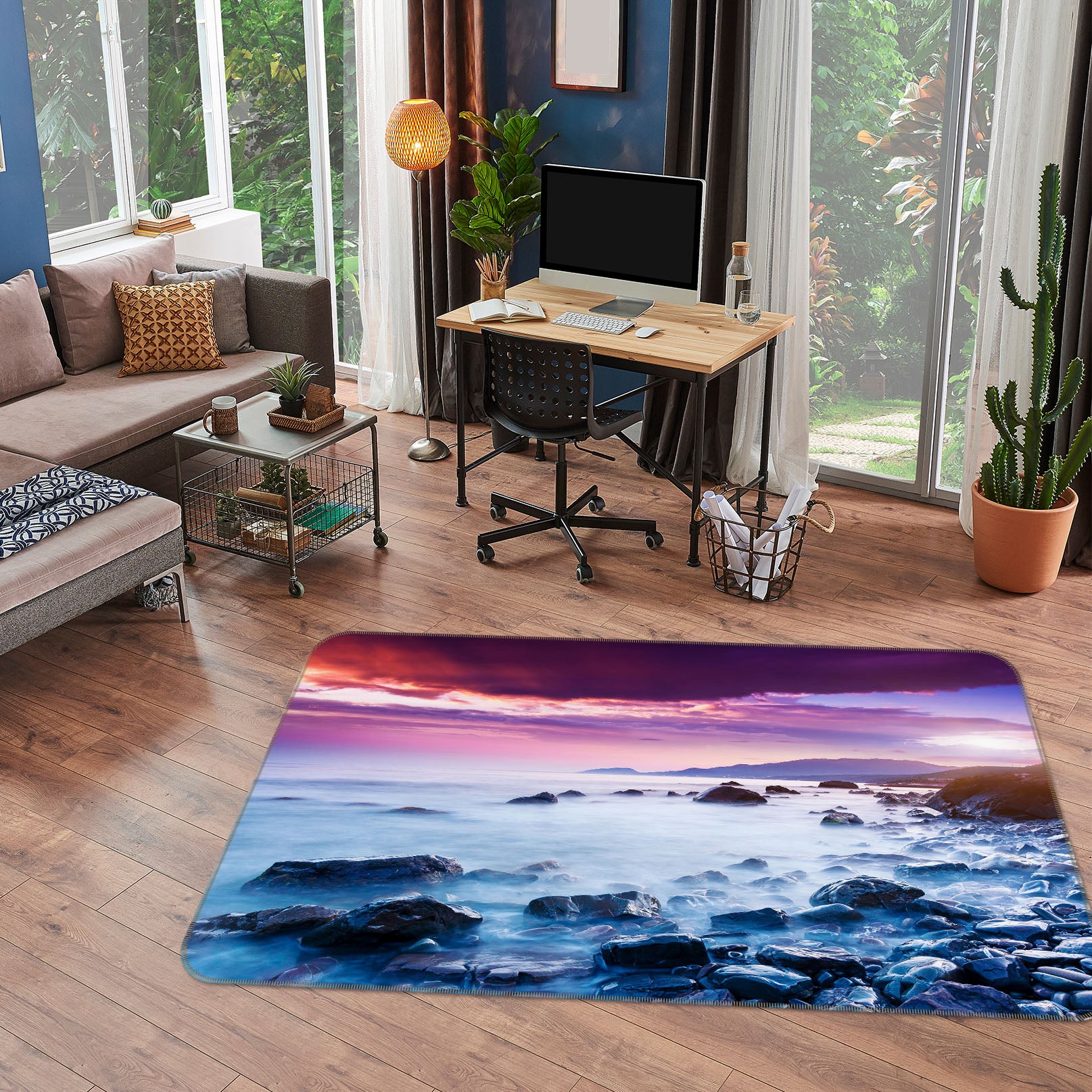 3D Sea Stone 34132 Non Slip Rug Mat