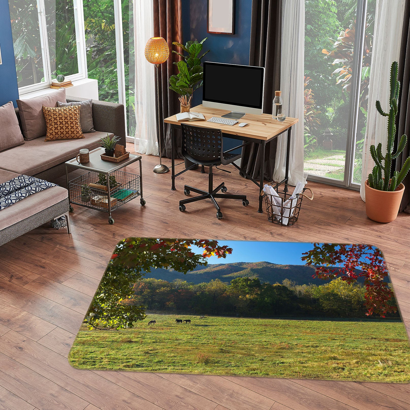 3D Mountain Meadow 84063 Kathy Barefield Rug Non Slip Rug Mat
