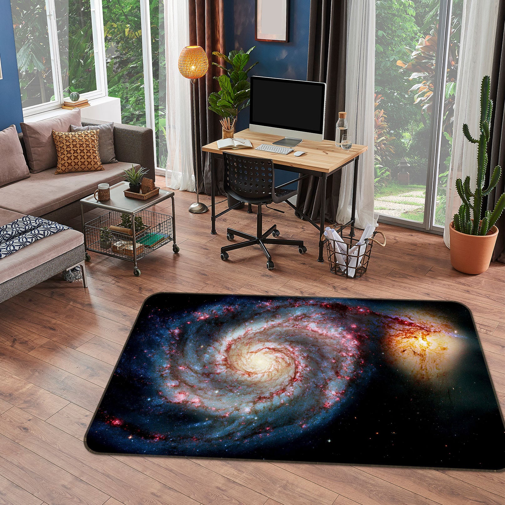 3D Galaxy Starry Sky 31131 Non Slip Rug Mat