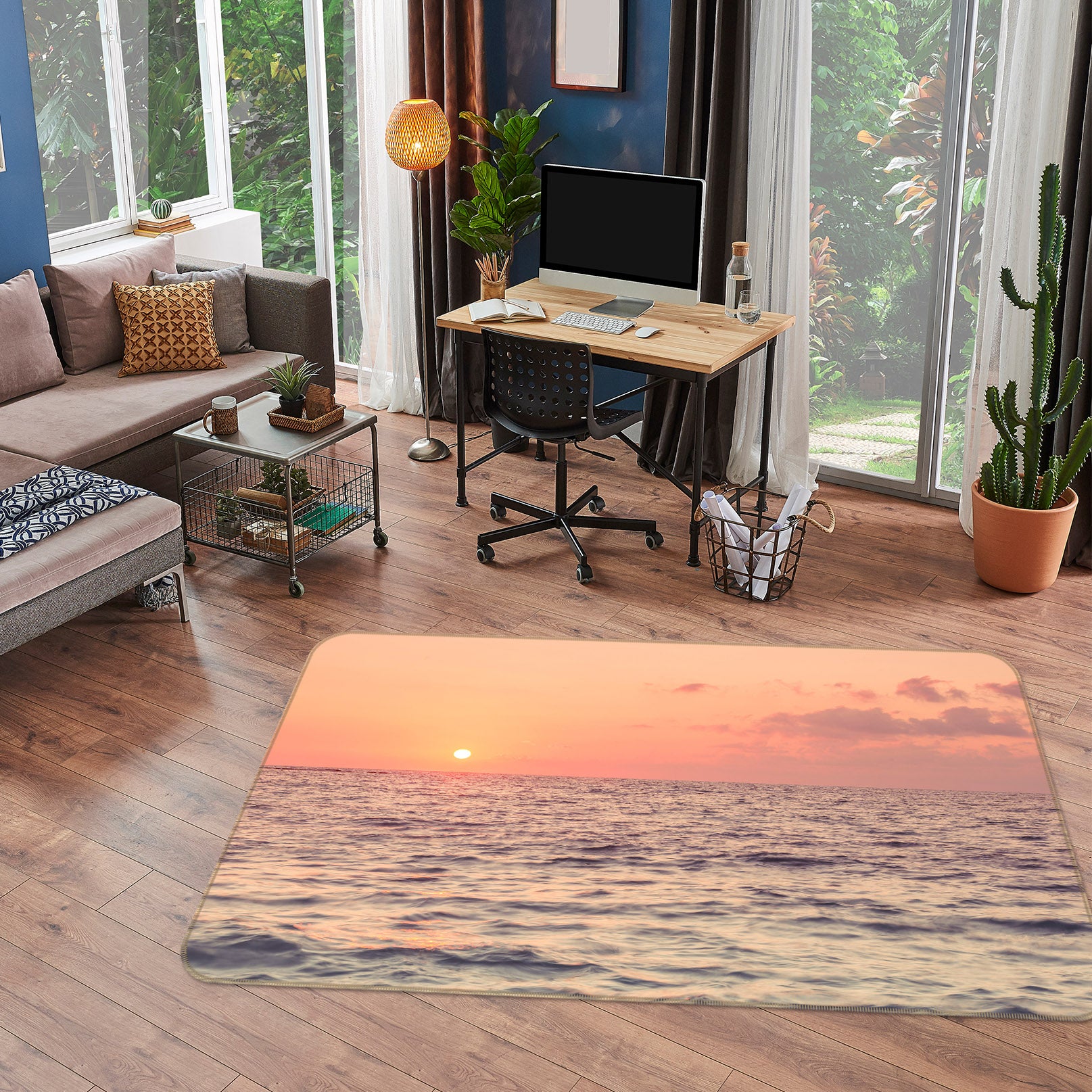 3D Solar Sea Level 136 Assaf Frank Rug Non Slip Rug Mat