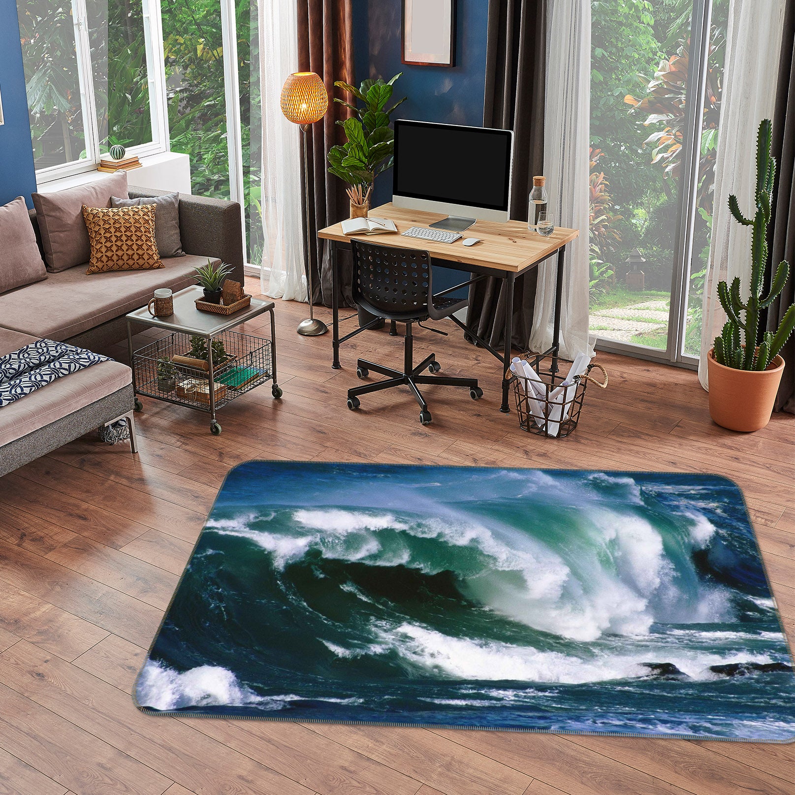 3D Waves 36034 Non Slip Rug Mat