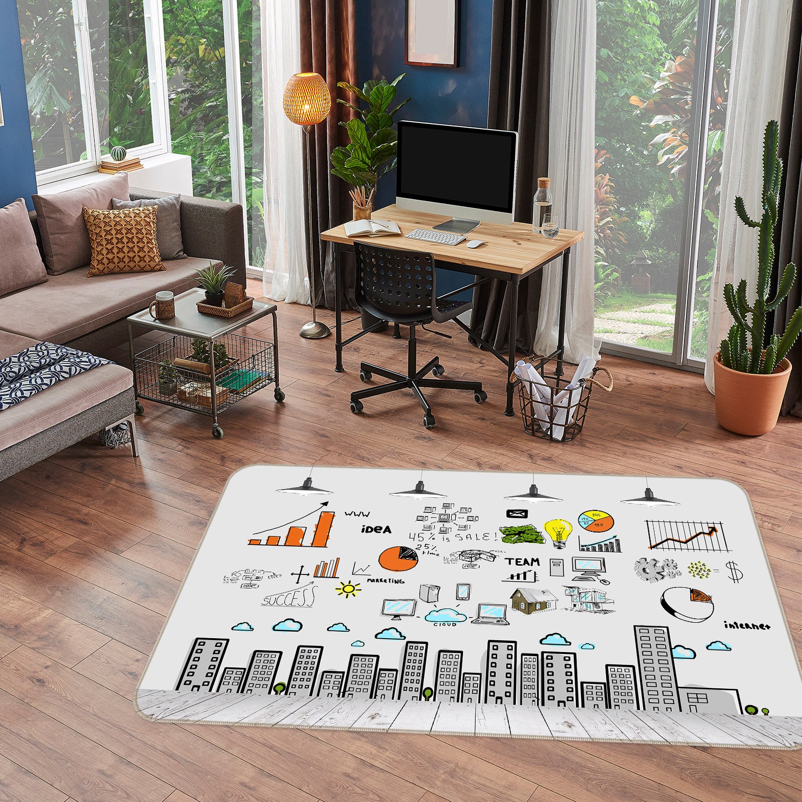 3D Building 77049 Non Slip Rug Mat