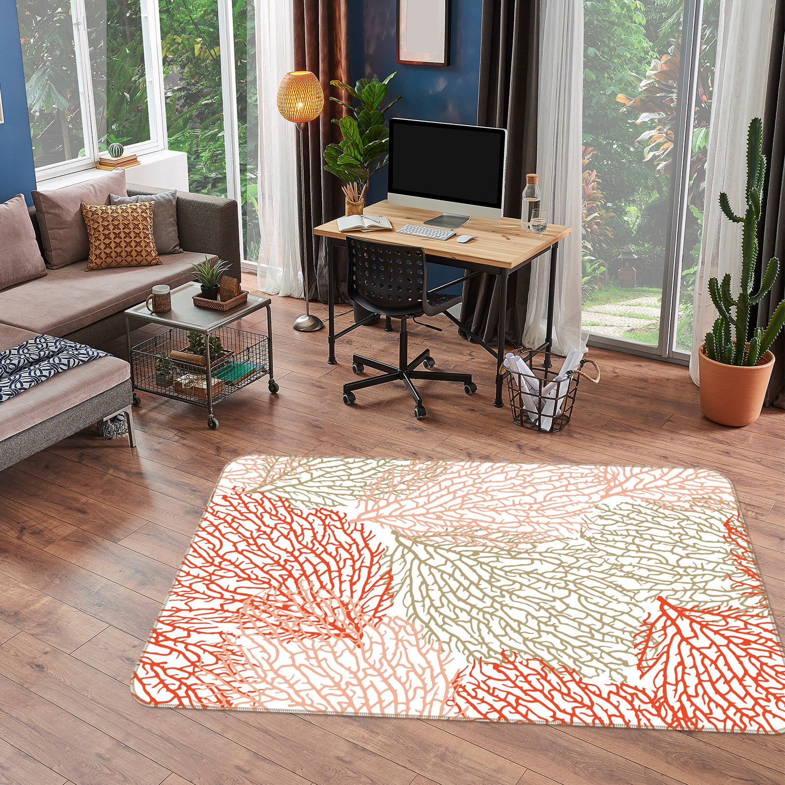 3D Vine Veins 35072 Non Slip Rug Mat