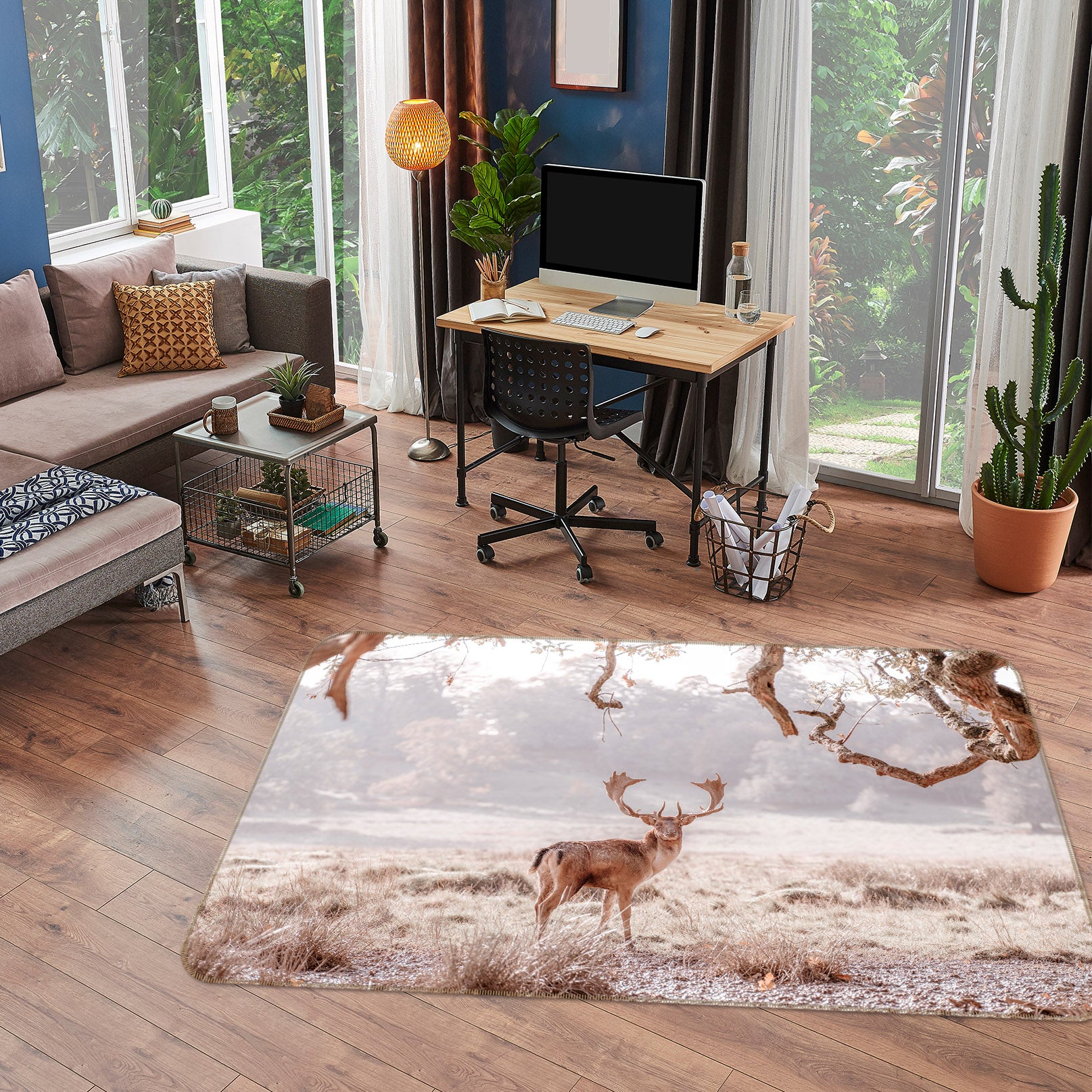 3D Deer 83279 Assaf Frank Rug Non Slip Rug Mat