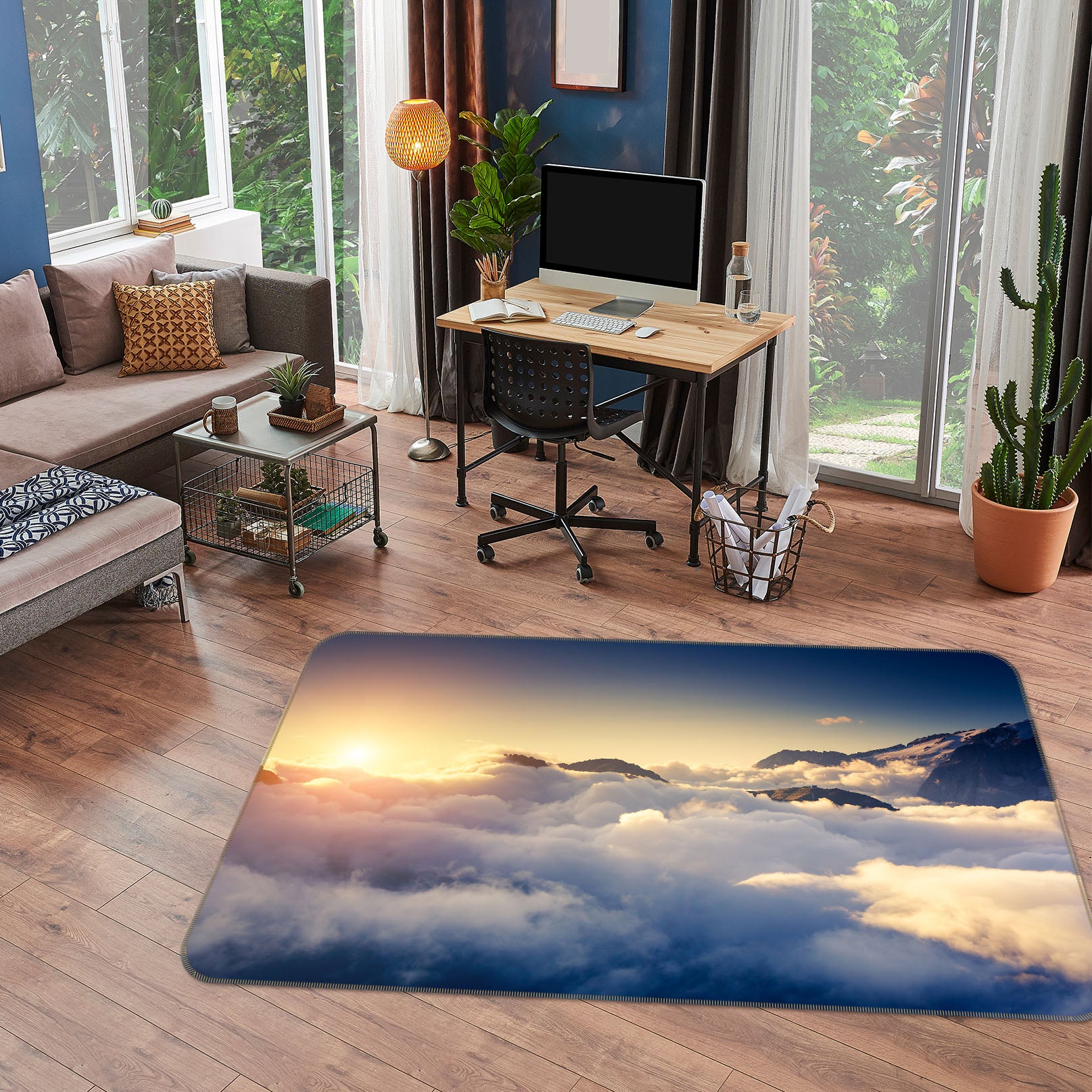 3D Clouds 34205 Non Slip Rug Mat