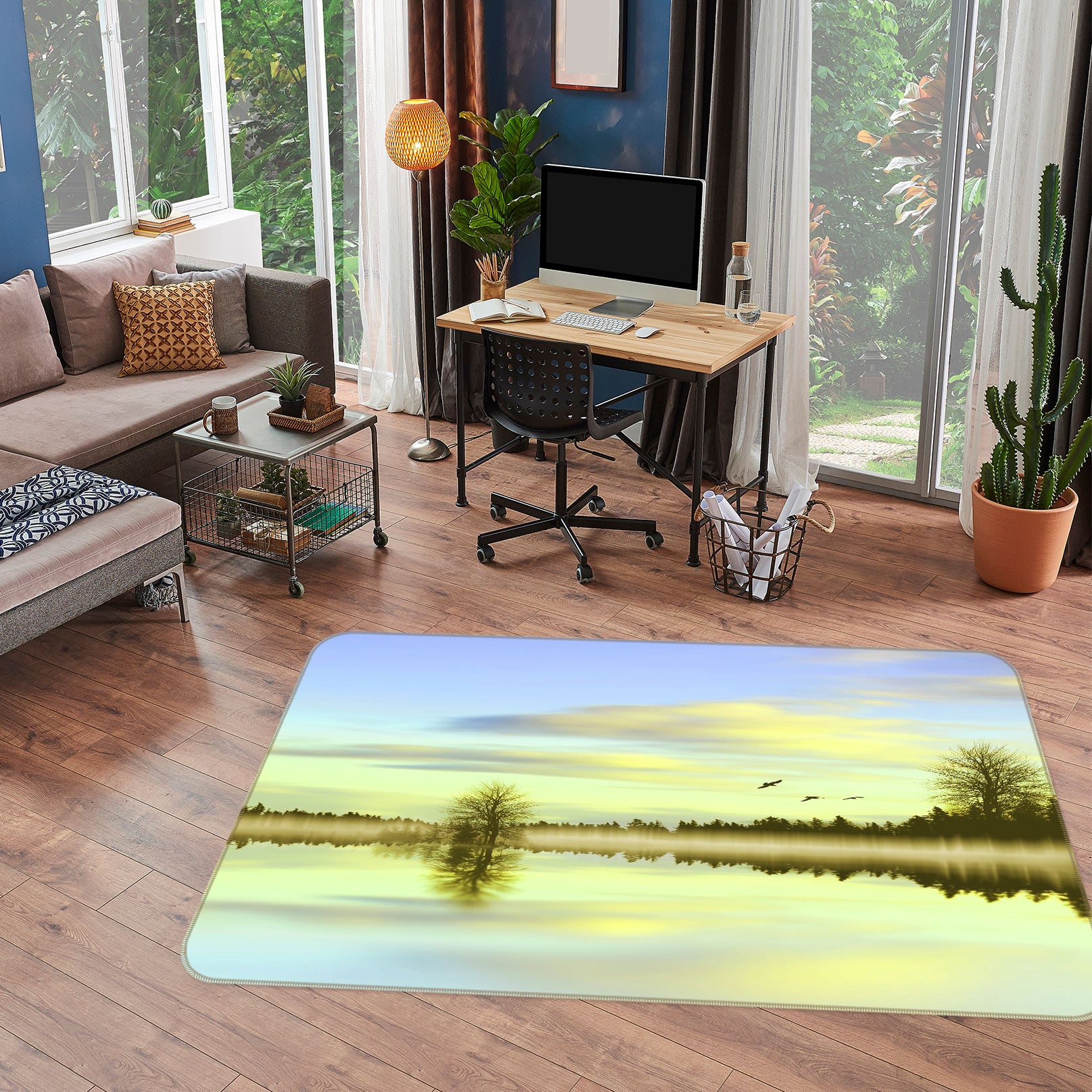 3D Lake Water 76263 Non Slip Rug Mat