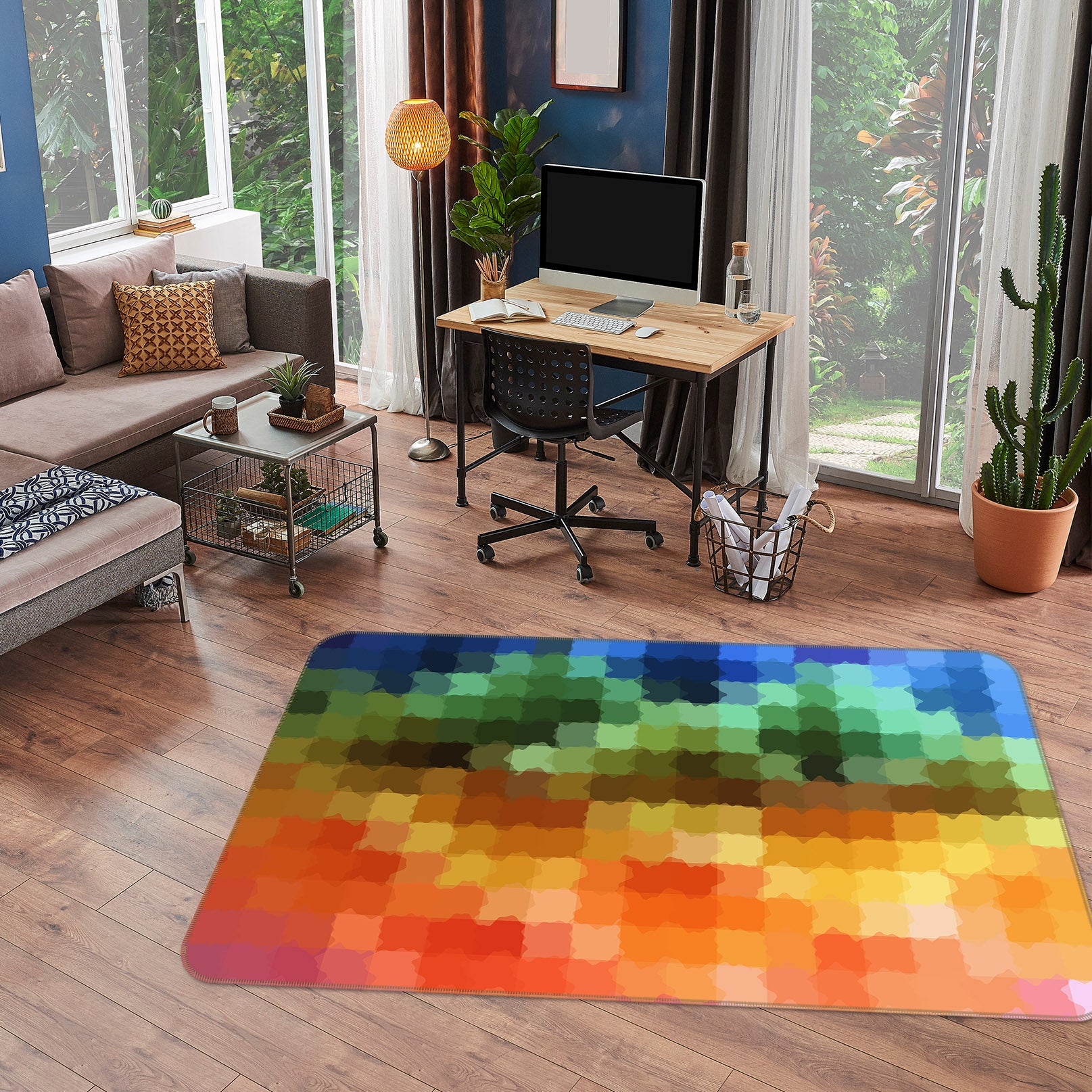 3D Color Multicultural 70043 Shandra Smith Rug Non Slip Rug Mat
