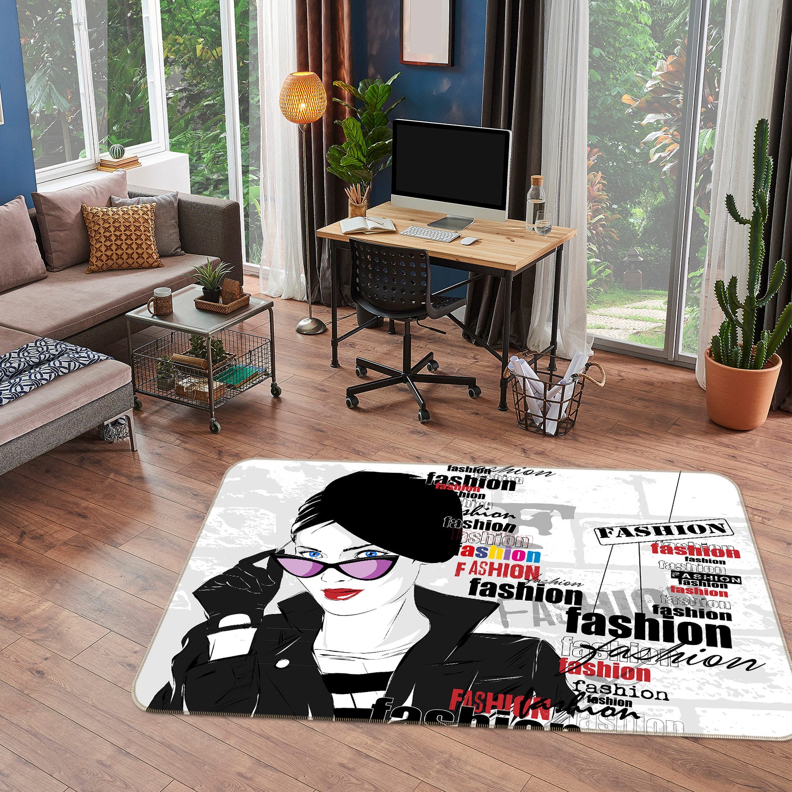 3D Fashion Woman 77031 Non Slip Rug Mat