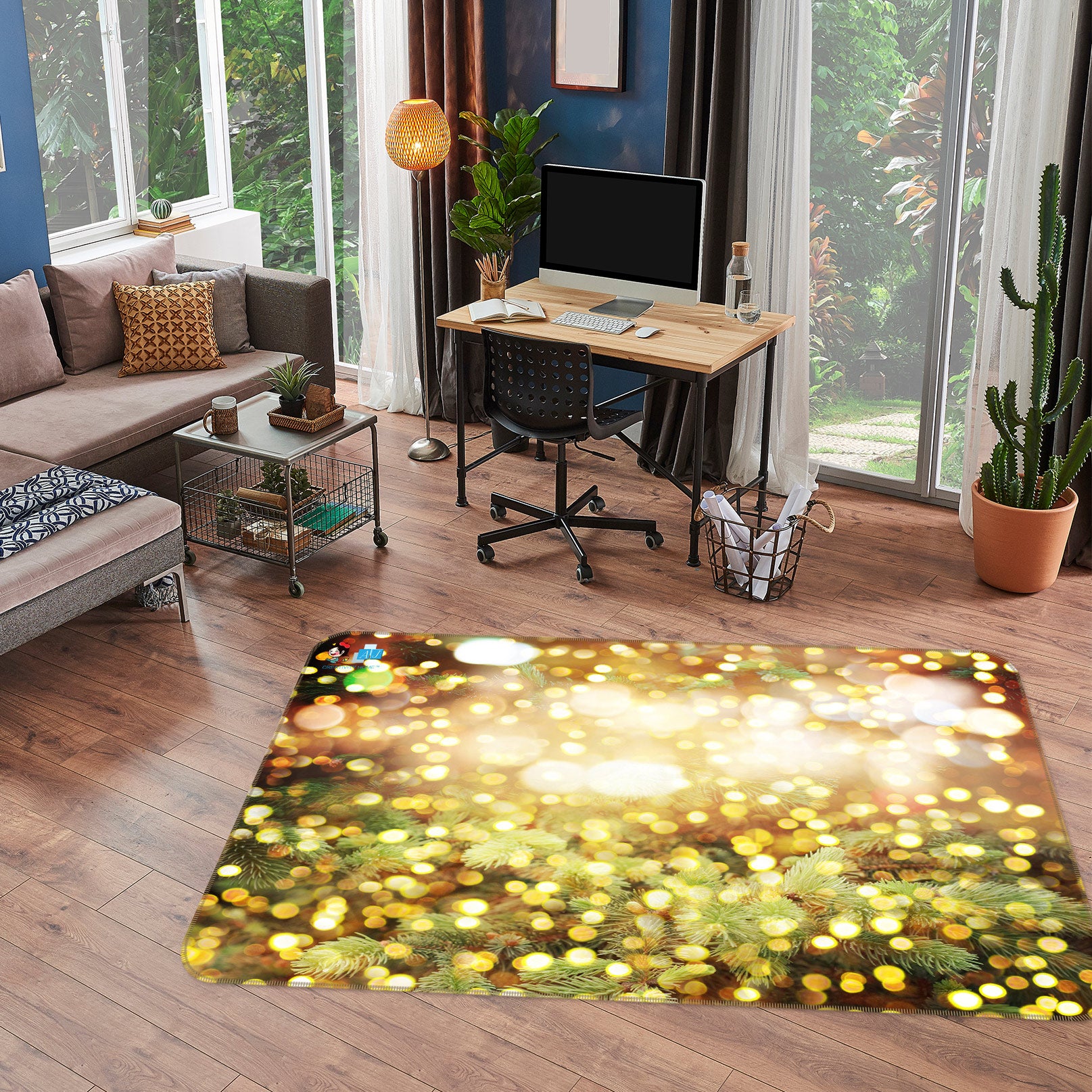 3D Aperture 54224 Christmas Non Slip Rug Mat Xmas