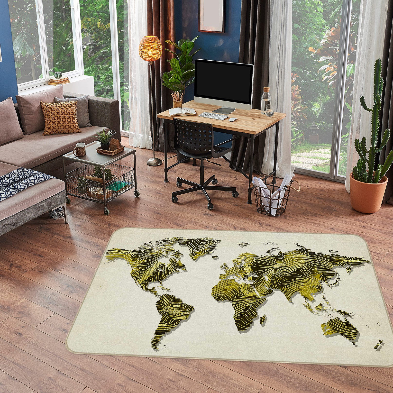 3D Map 77032 Non Slip Rug Mat