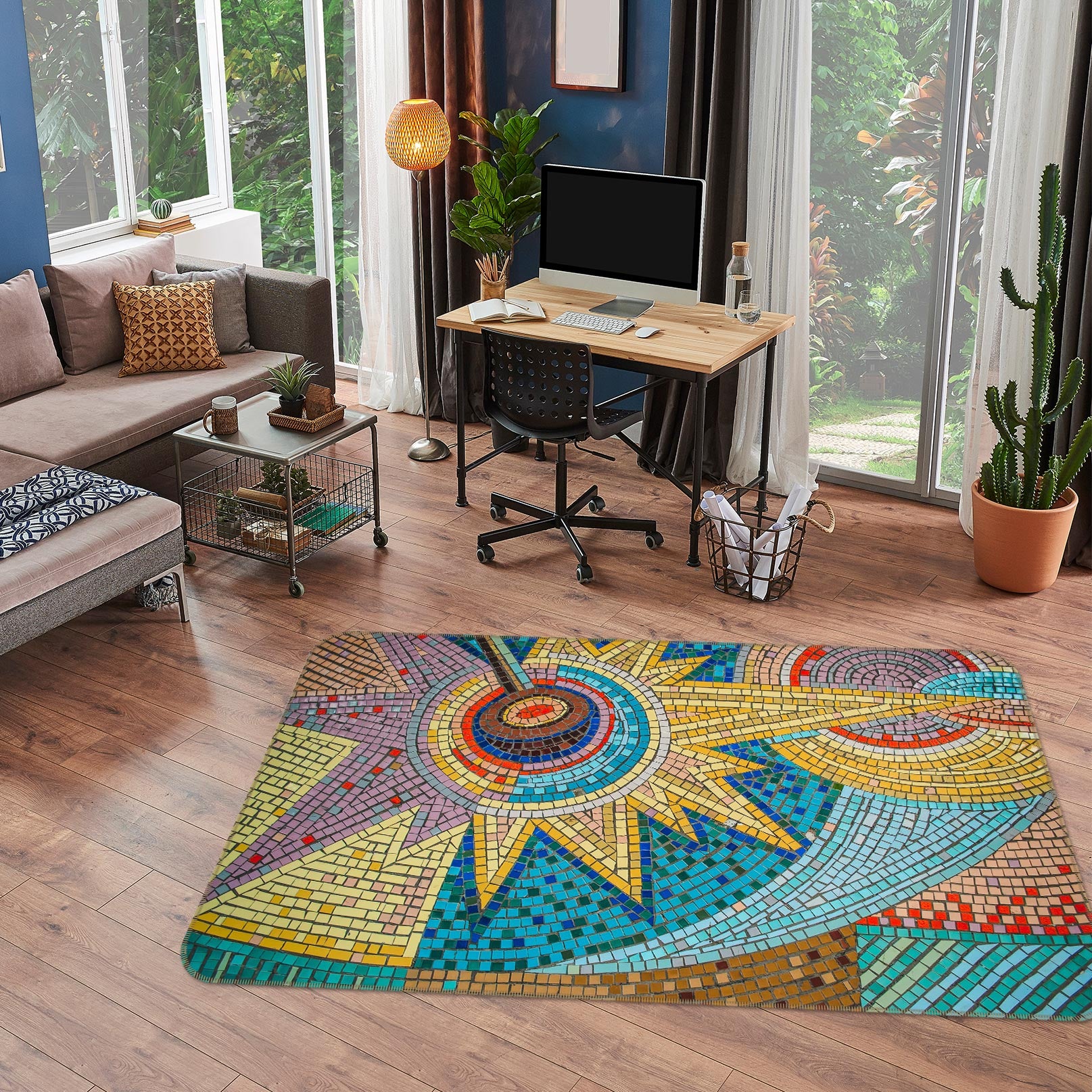 3D Colorful Pattern 33019 Non Slip Rug Mat
